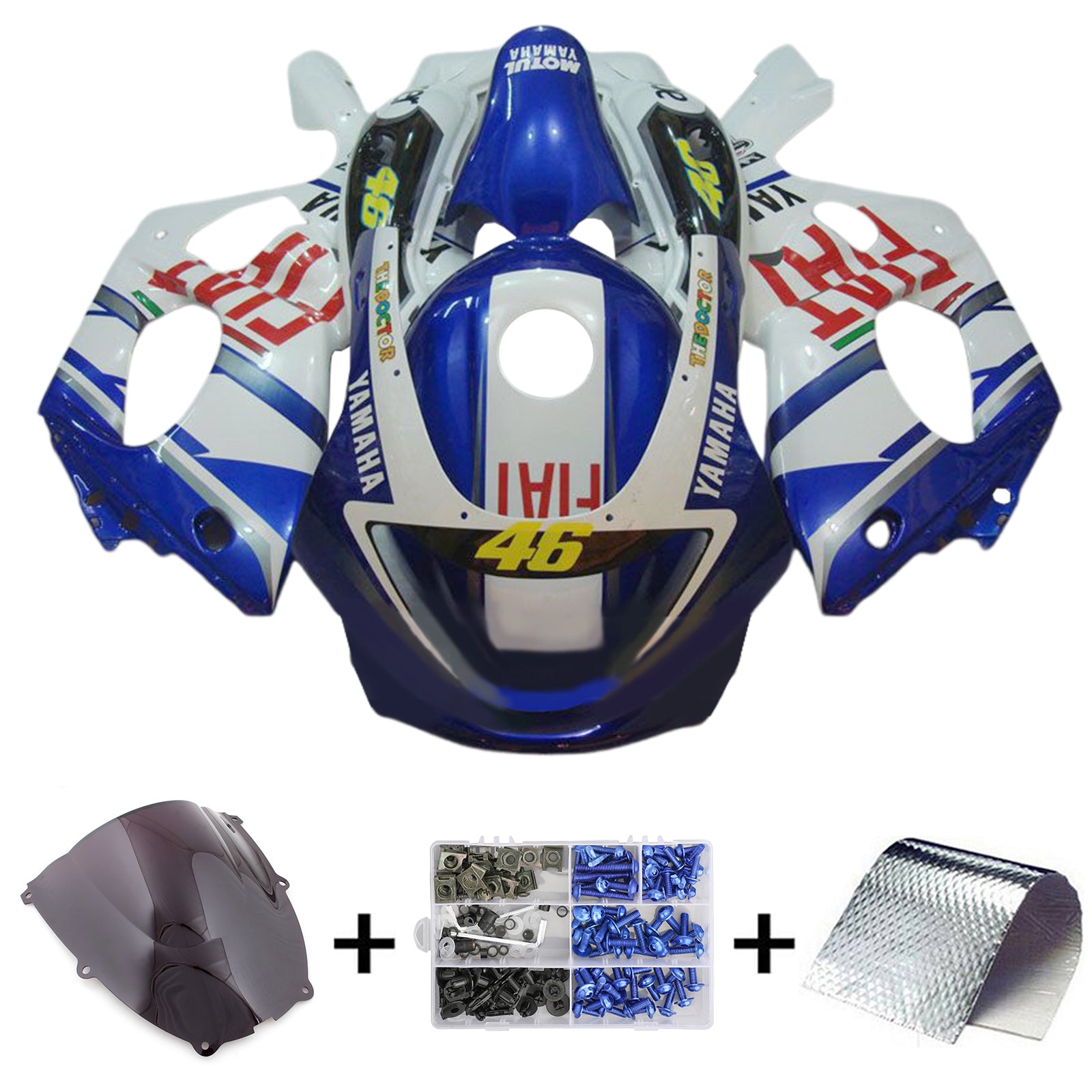 1996-2007 Yamaha YZF 600R Thundercat Kit de carénage d'injection carrosserie plastique ABS