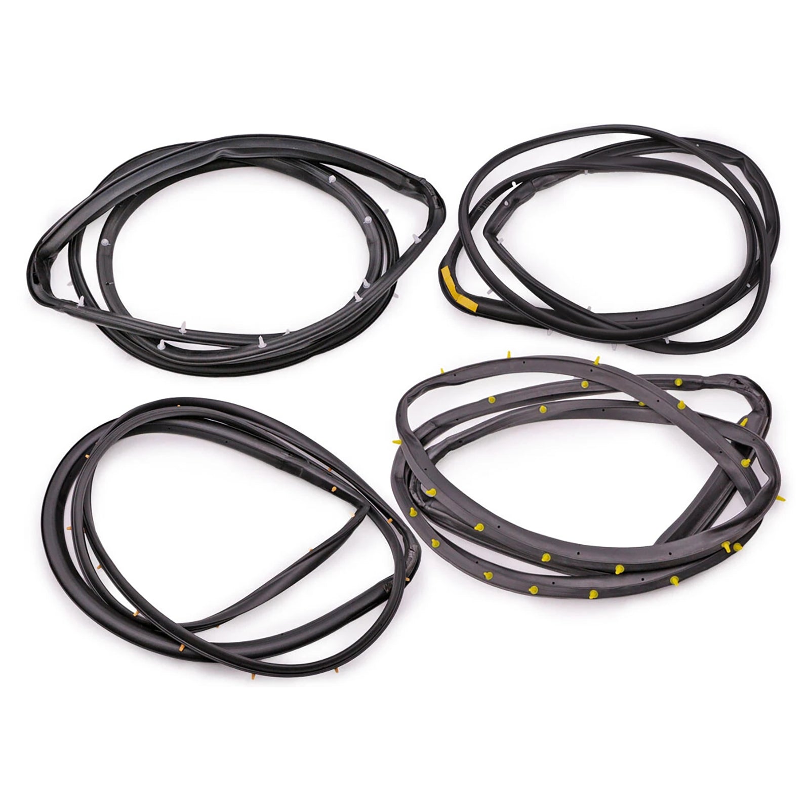 1998-2005  Nissan D22 Frontier 4Dr Double Cab 4PCS Front Rear Door Rubber Seal Weatherstrip 80831-2S400
