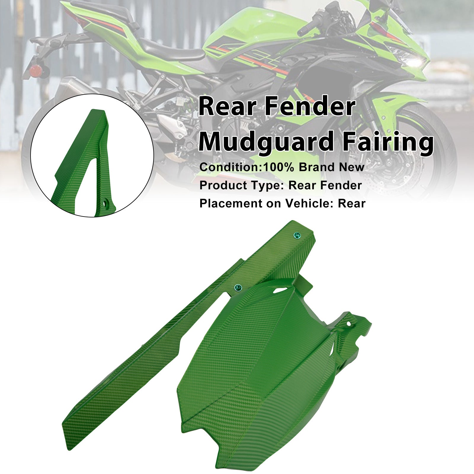 2020-2025 Kawasaki ZX-25R ZX-4R ZX-4RR Rear Fender Mudguard Fairing