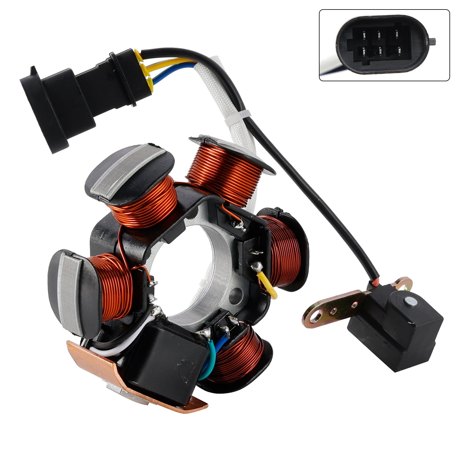 6-pins statormagneto 639865 voor Piaggio Zip SP TPH Typhoon NRG Power MC3 50cc 2T