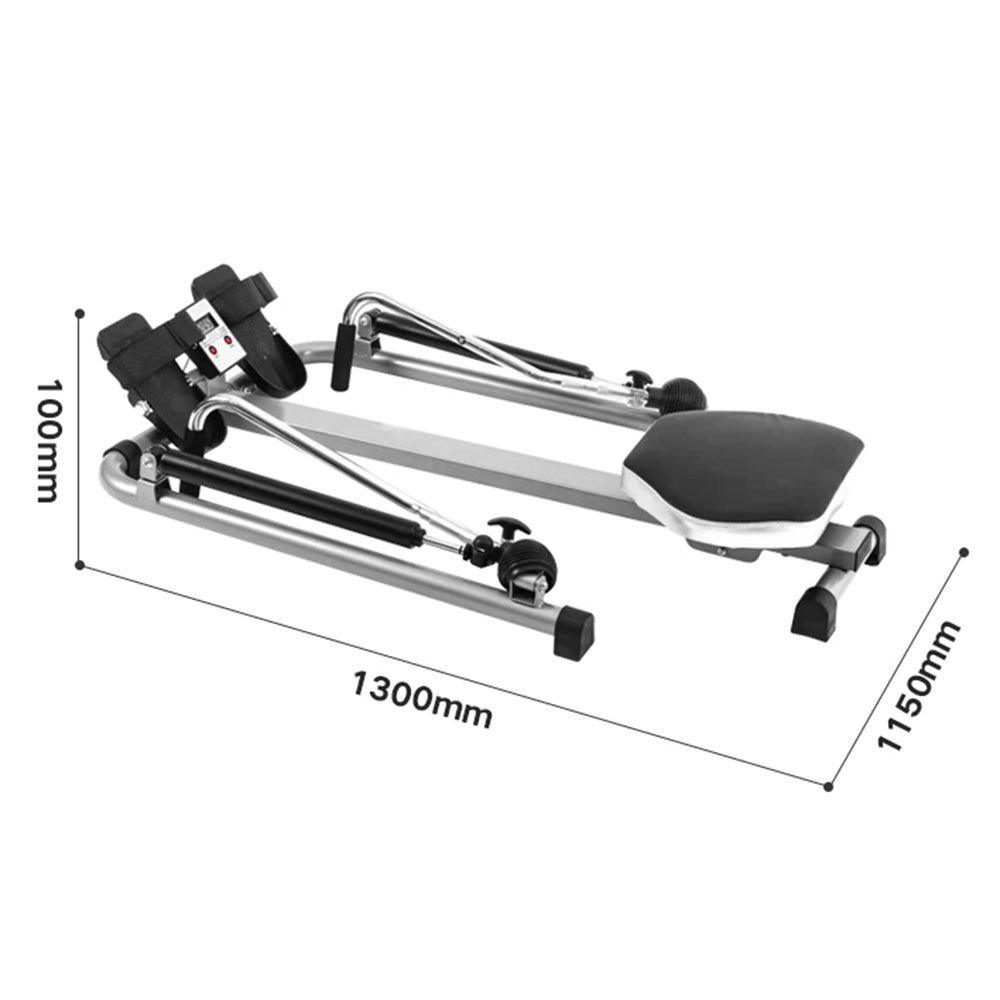 Home Gym Adjustable Exercise Rowing Machine Rower Double Hydraulic Resistance