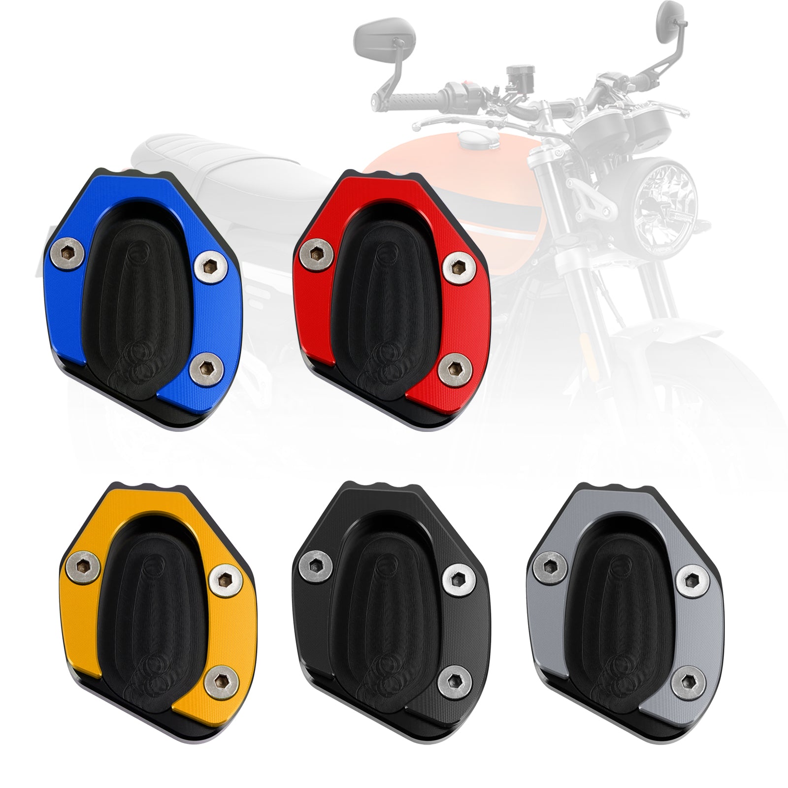 Coussin de plaque d'agrandissement de béquille adapté à Speed ​​Twin 1200 19-21 Thruxton 1200/R 16-19