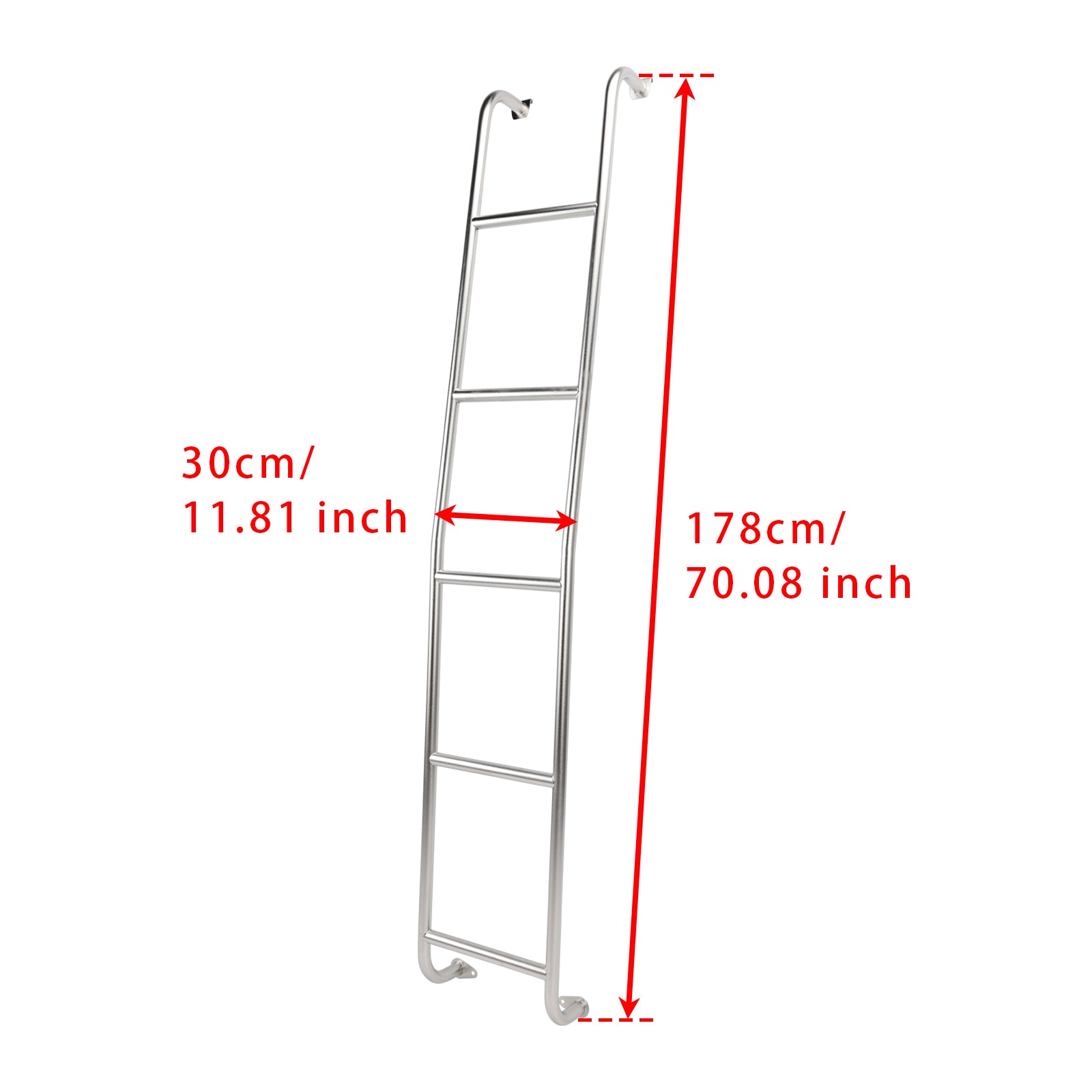 2014-2025 Ford Transit High Roof Vans Stainless Steel 5-Step Van Ladder A093TL