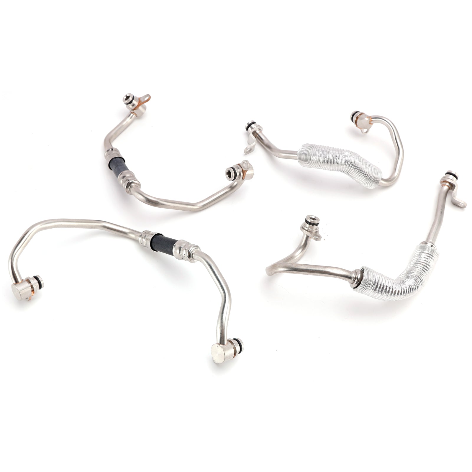 4PCS Turbo Charger Coolant Hose Line Kit For BMW 335i xDrive 335is 335xi 335is