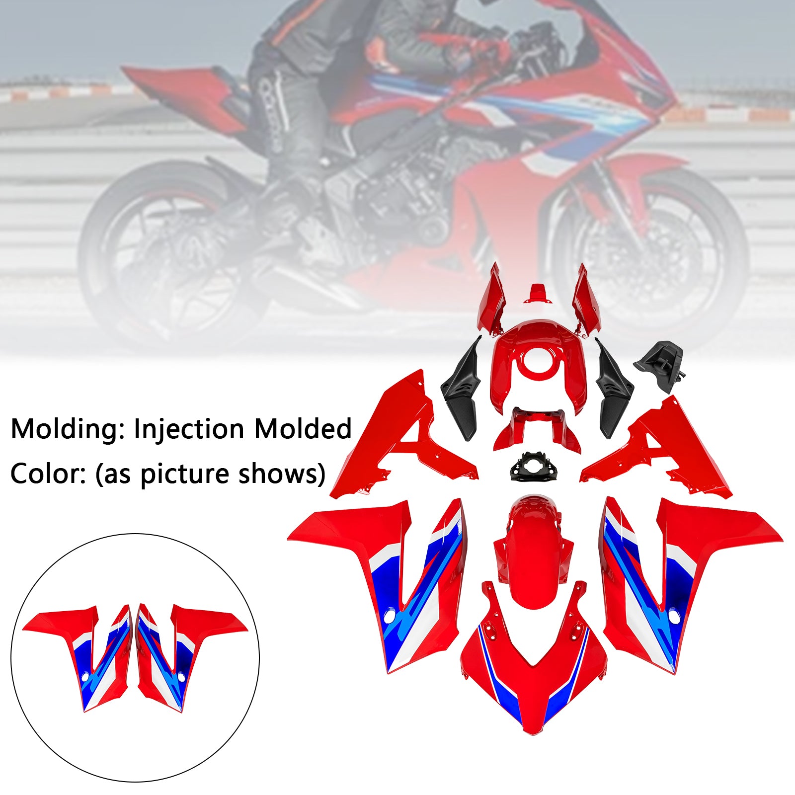 Kit de carenado de carrocería de plástico ABS de inyección para Honda CBR650R 2024-2025