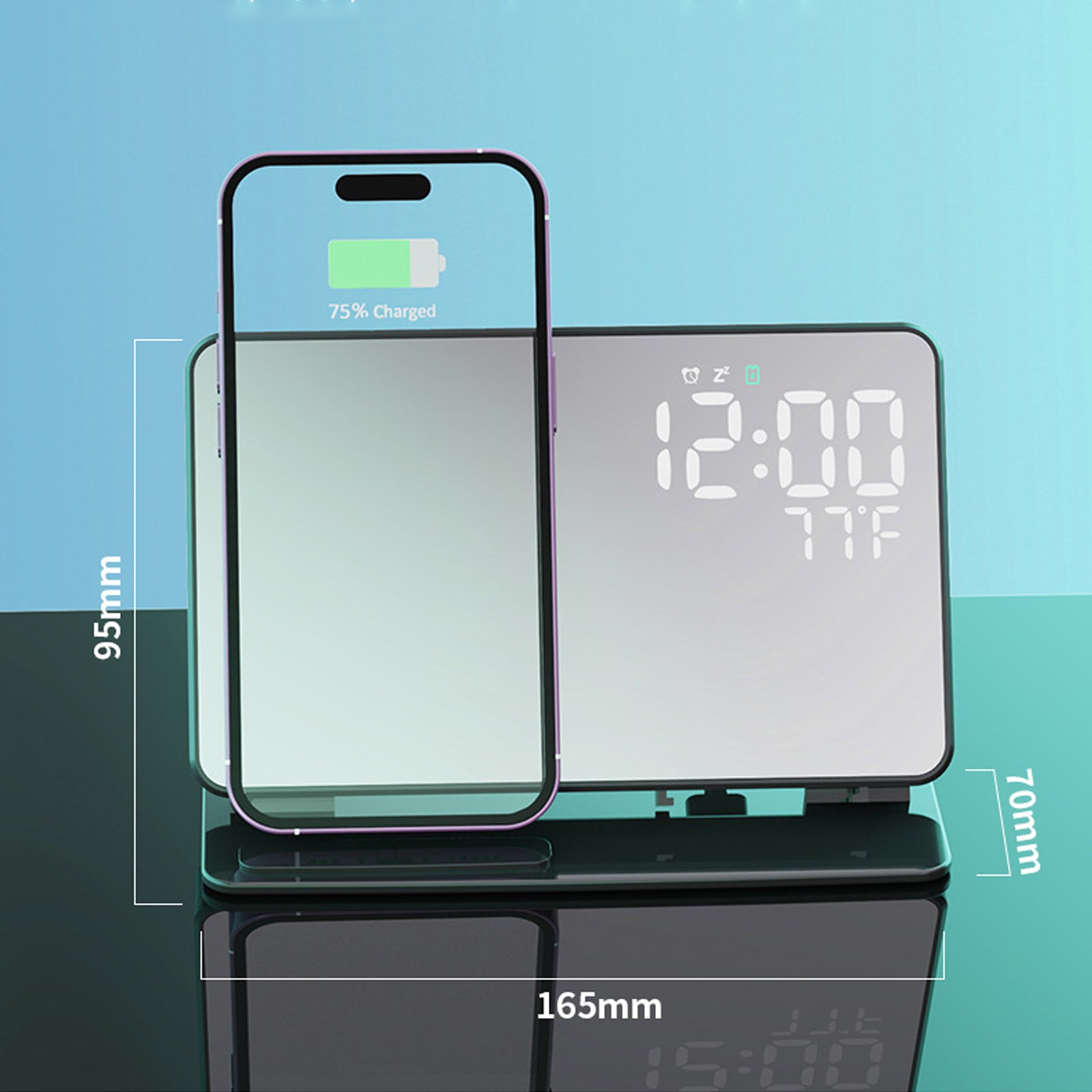 6-in-1 Wireless Charging Station Charger Clock for iPhone 17 16 15 Apple Watch