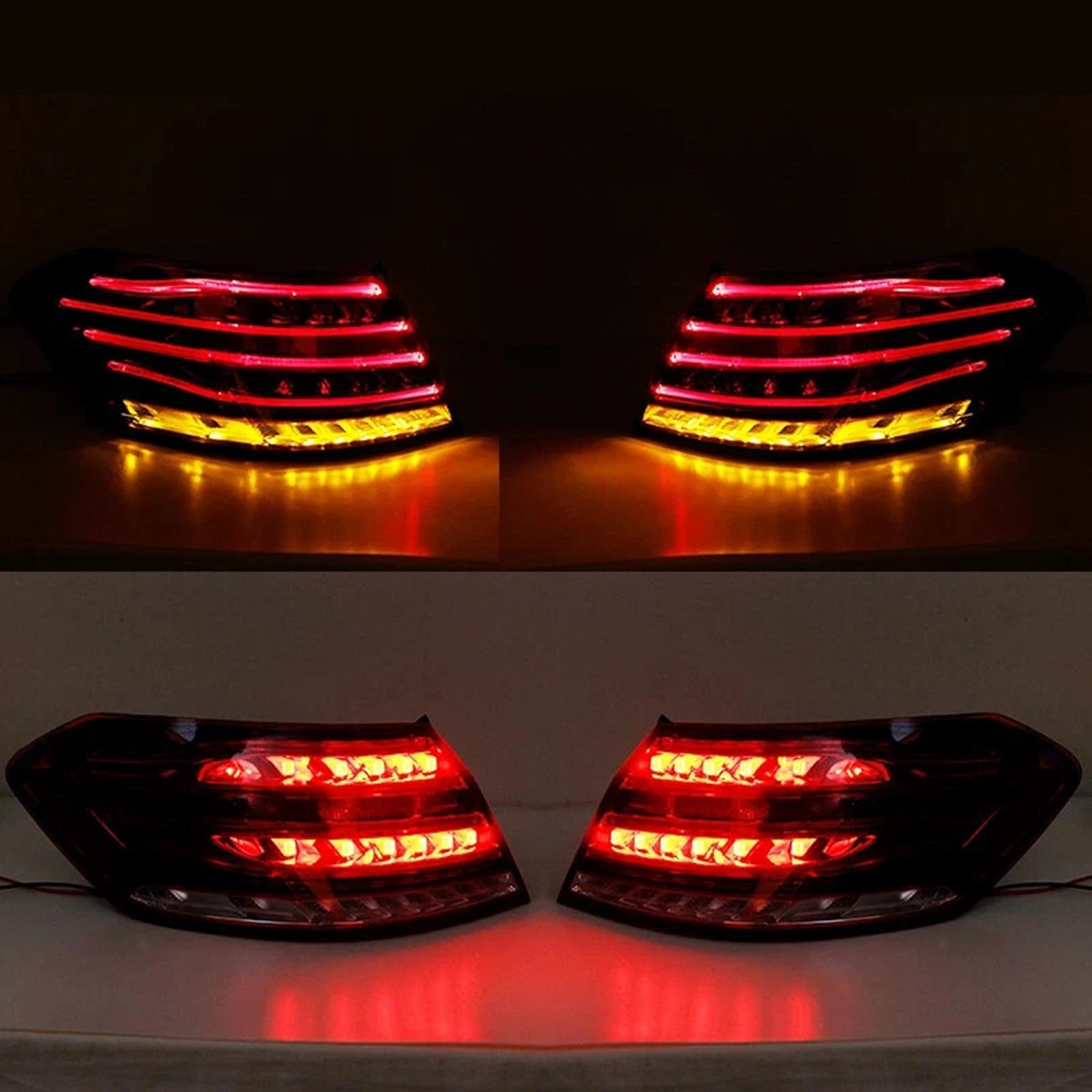4PCS LED Rear Tail Light Brake Lamp For Mercedes E-Class W212 2013-2015