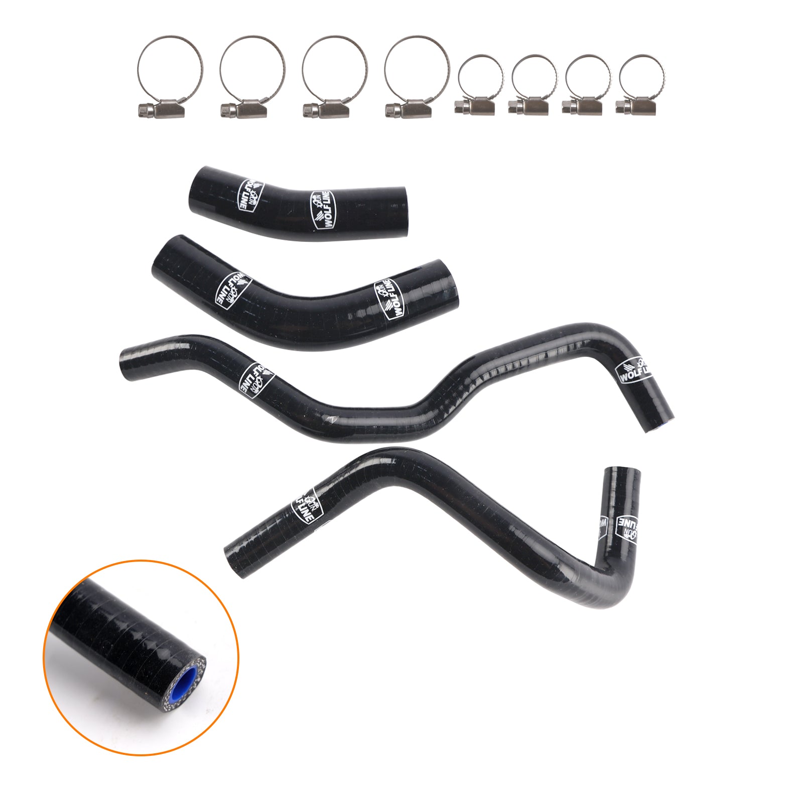 Kit de durites de refroidissement de radiateur en silicone pour Yamaha Tenere 700 2019-2024
