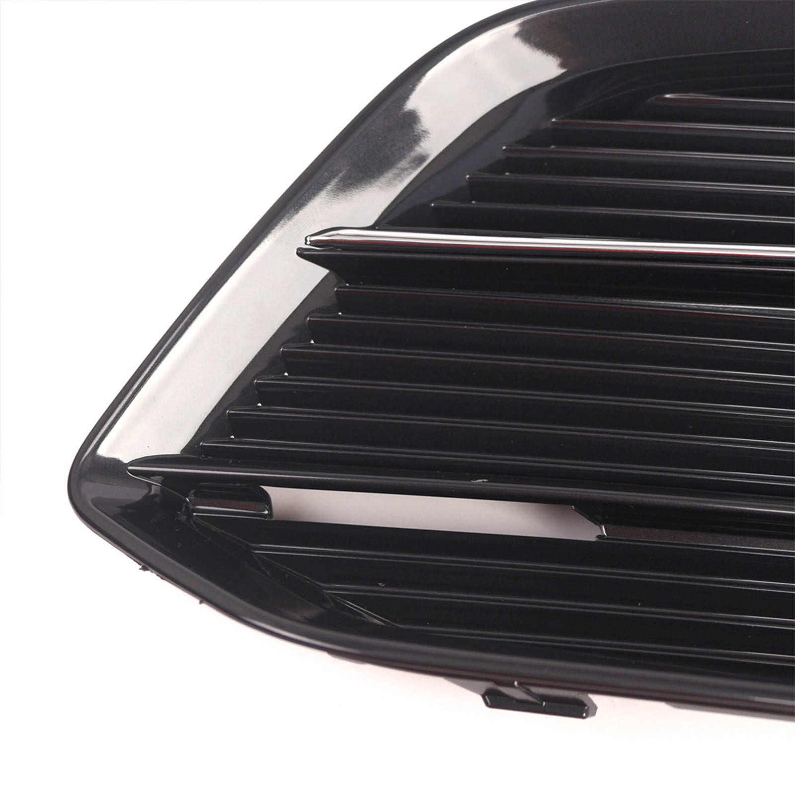 Black/Chrome Front Bumper Fog Light Grille Cover Bezel Fit Audi A5 2017-2019