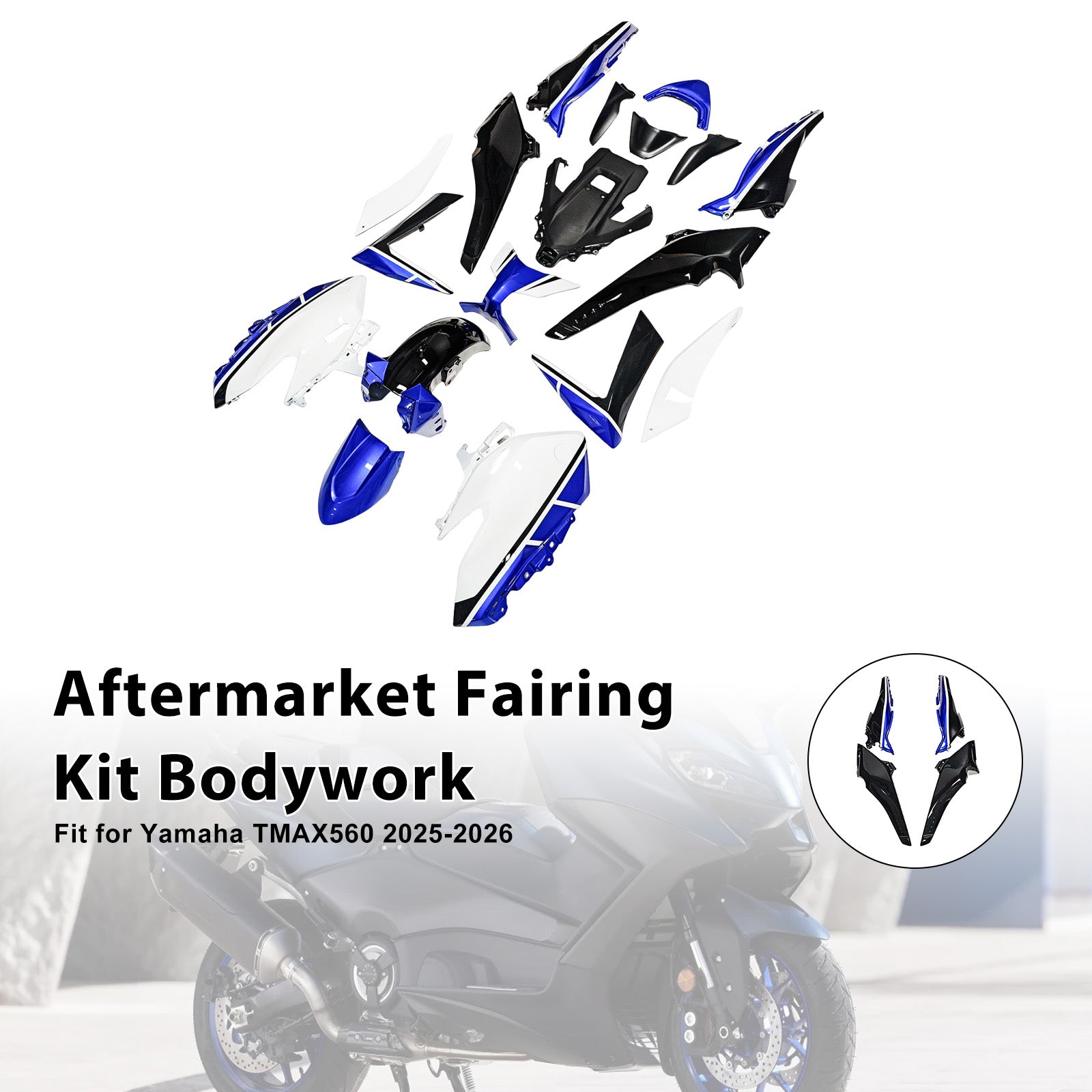 Kit de carénage de carrosserie par injection pour Yamaha TMAX560 2025-2026