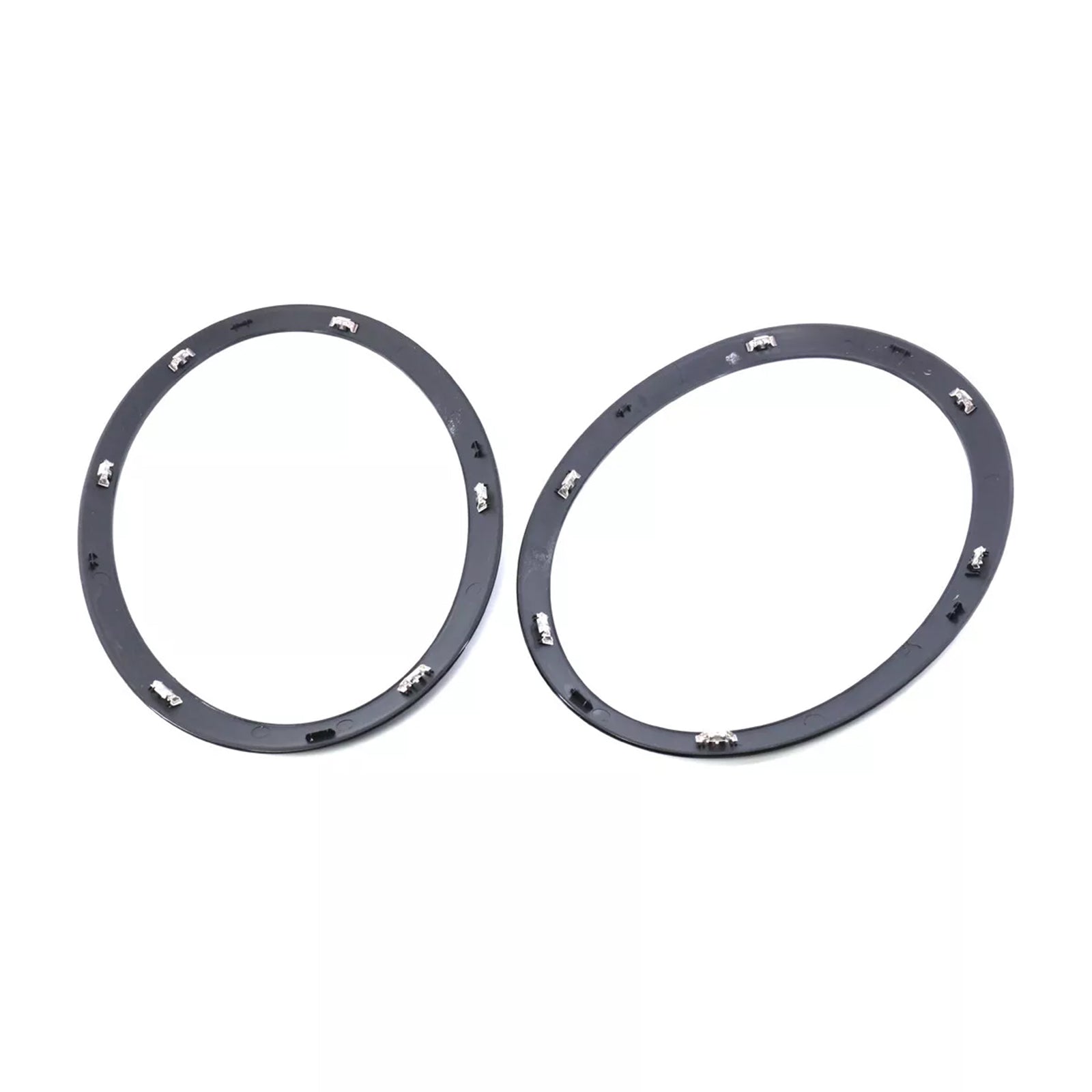 2 Stuks Glanzend Zwart Koplamp Bezel Trim Ring Mini Cooper F55 F56 F57 2014-2021