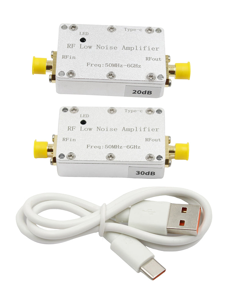 Amplificateur de radiofréquence 50m-6GHz, 20dB 30dB, LNA avant à Gain élevé, Signal à faible bruit