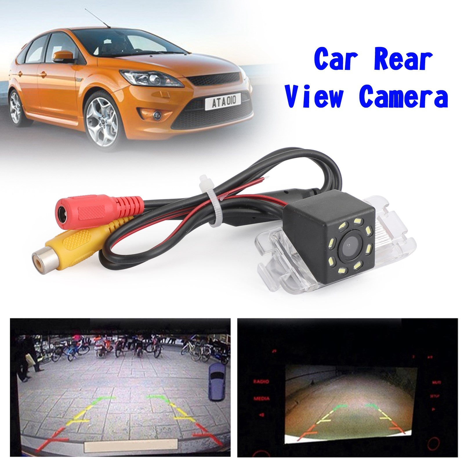 Auto Reverse Backup Camera 8LED voor FORD MONDEO/FIESTA/FOCUS HATCHBACK/S-Max/KUGA