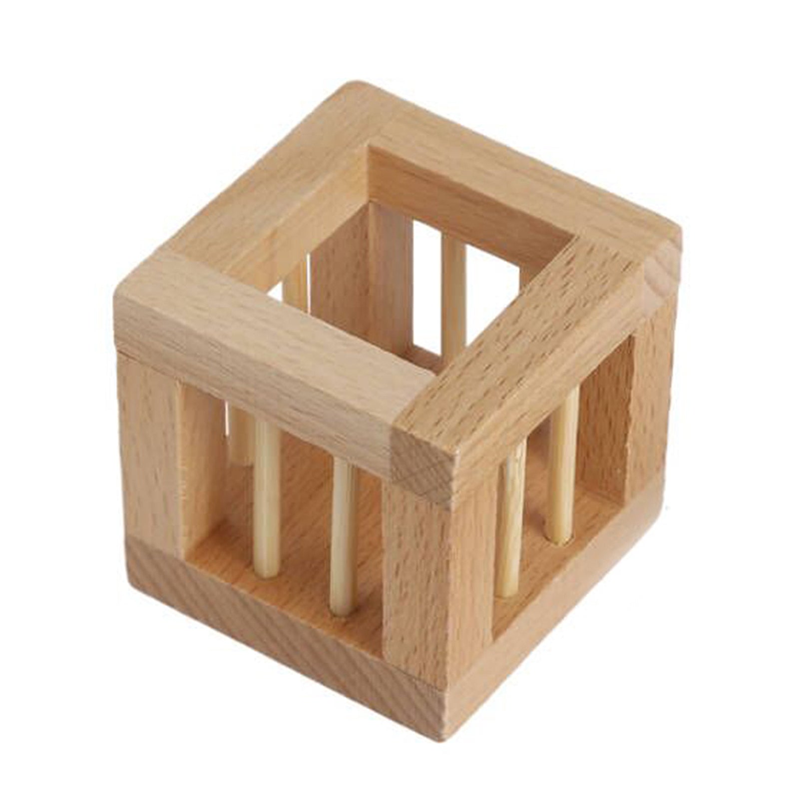 Geheime Piramide Houten Brain Teaser Intelligentiepuzzel IQ Cube Trick 3D Kid Toy