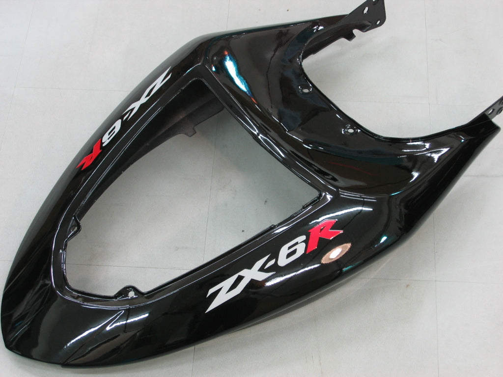 2005-2006 Kawasaki ZX6R 636 Fairings Black ZX6R Racing Generic