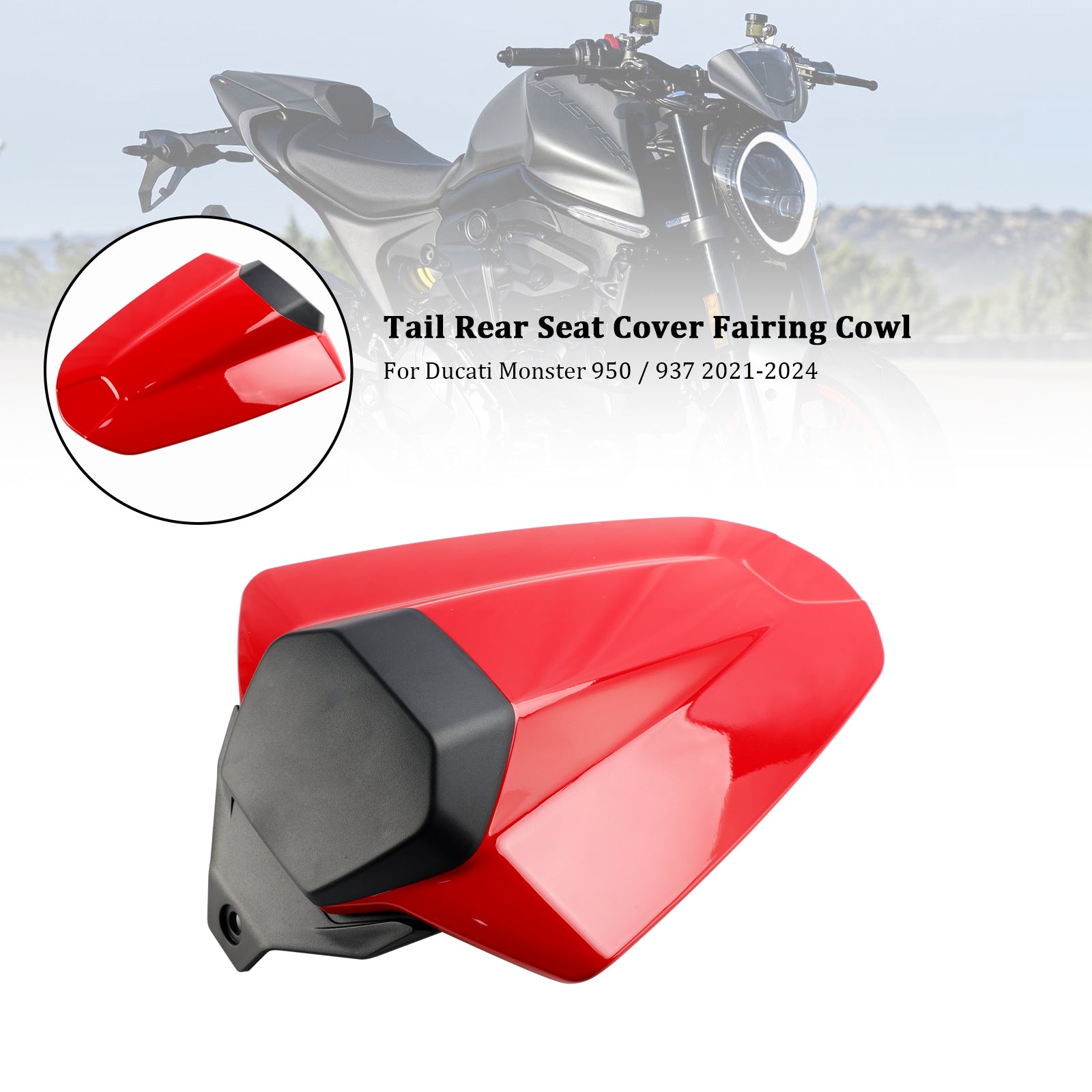 2021-2024 Ducati Monster 950 937 Staart Achterbank Hoes Kuipkap