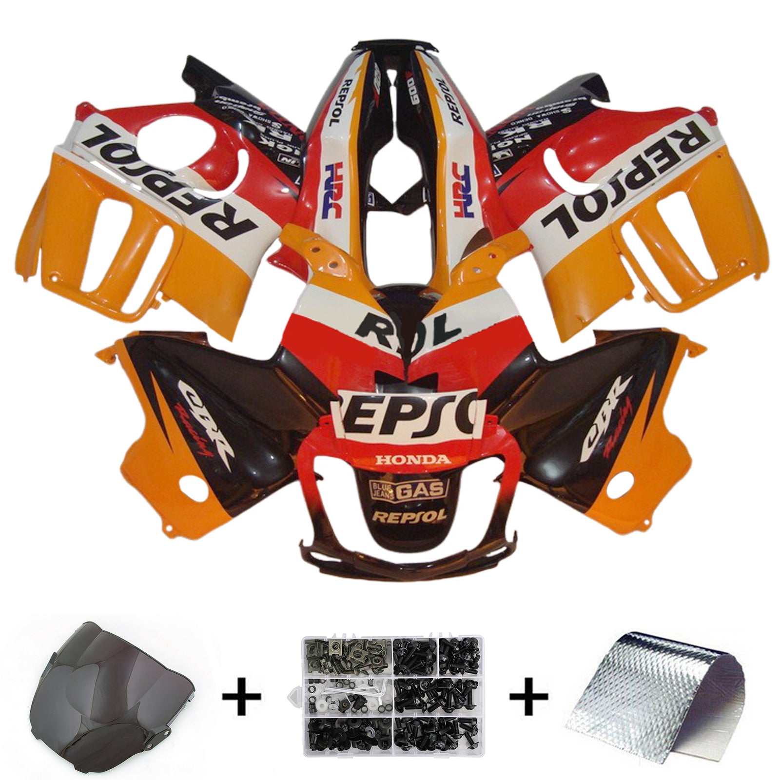 1997-1998 Honda CBR600 F3 Kit de carénage d'injection carrosserie plastique ABS