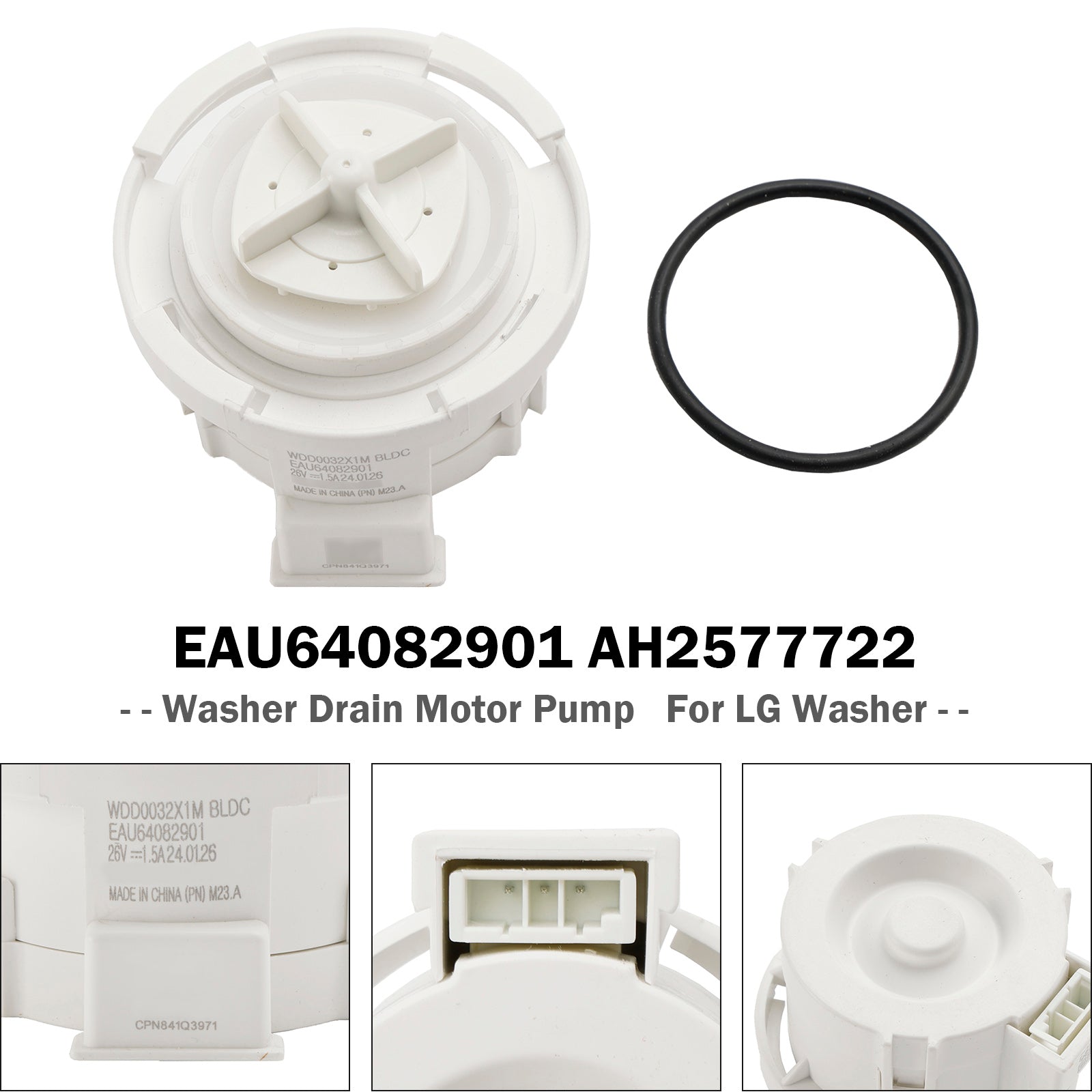 Pompe à moteur de vidange de lave-linge EAU64082901 AH2577722, pour lave-linge LG