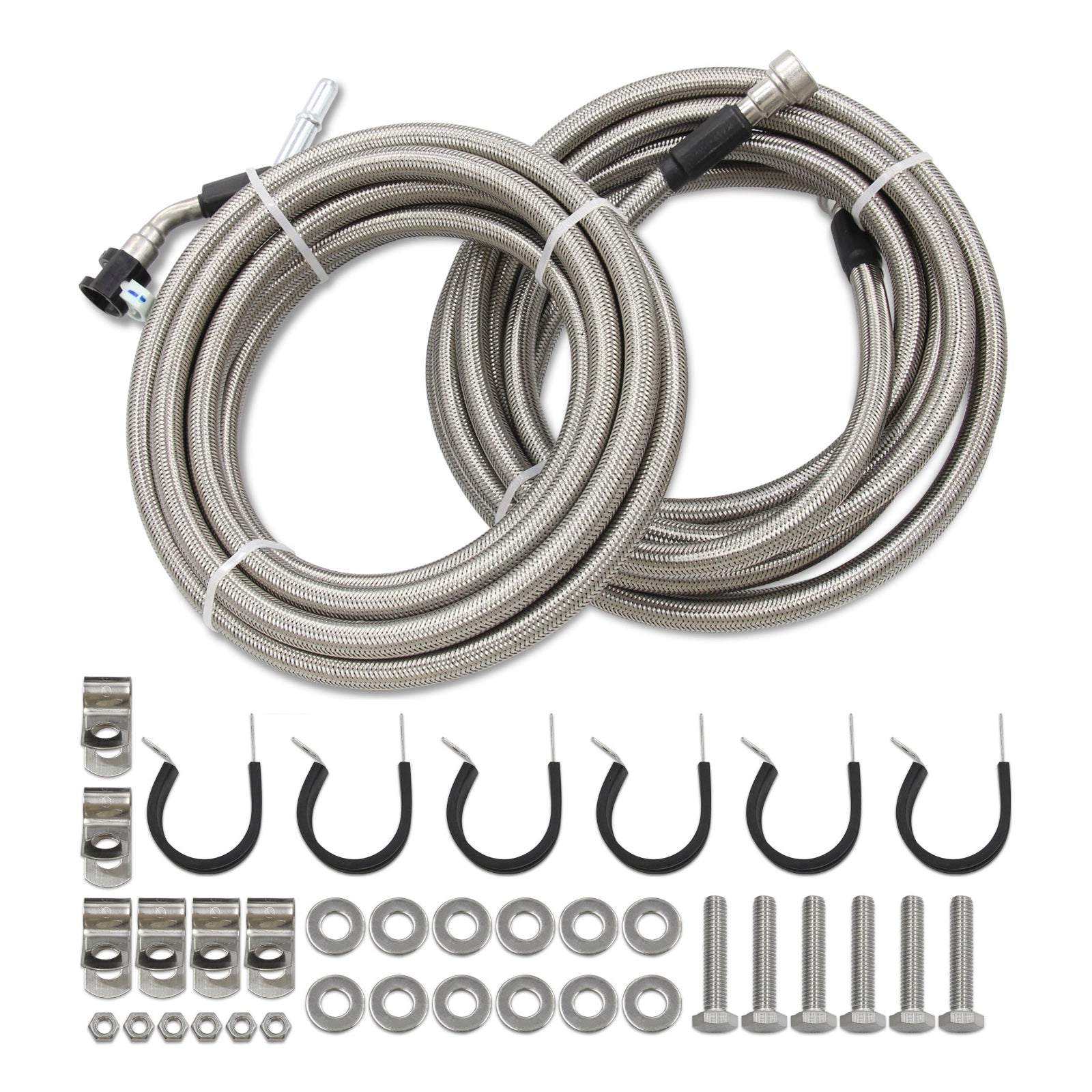 2007-2008 PontiacG5, 2.4L l4 GAS, Stainless Steel Braided Fuel Line Kit Quick Fix QFF0015SS