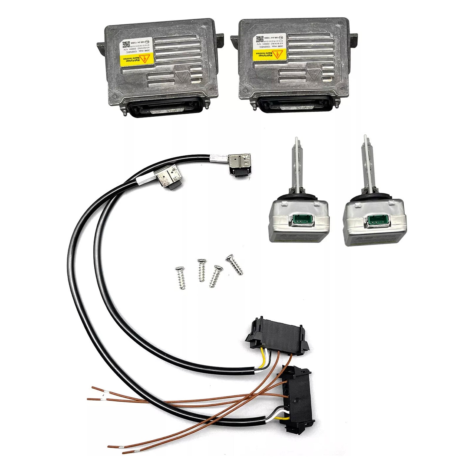 2x Xenon Ballast & HID D3S Light Bulb Wire Kit Control Unit For GMC Acadia 13-16