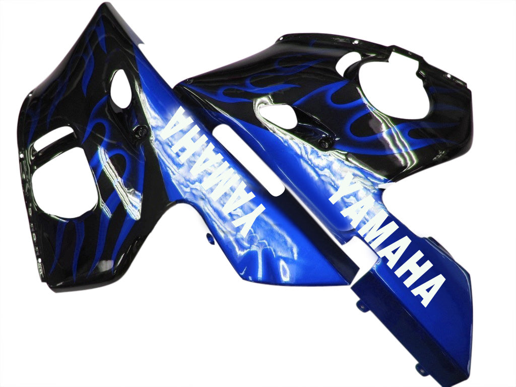 1998-2002 Yamaha YZF-R6 Black & Blue Flame Racing Fairings Generic