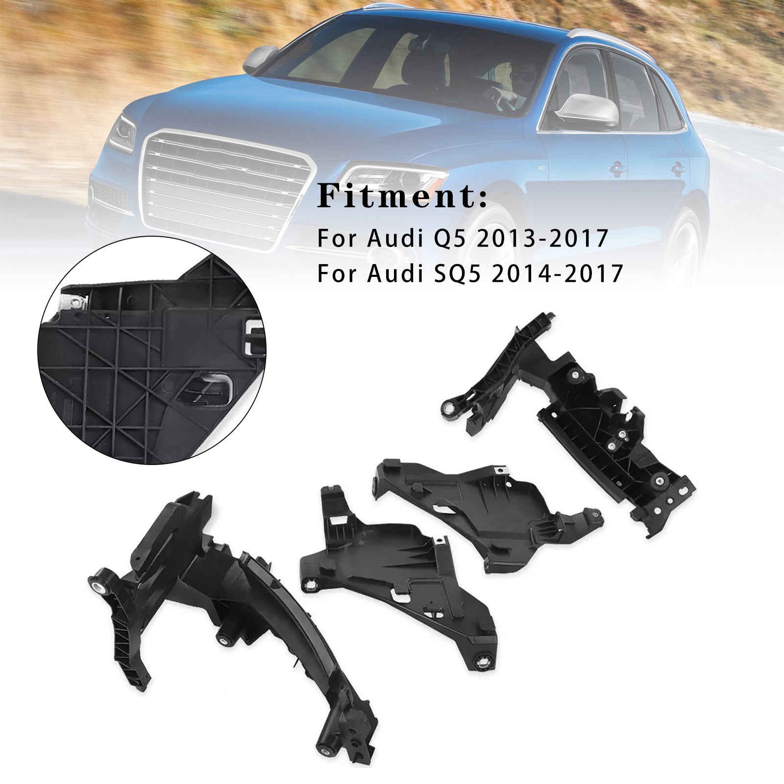 Koplamp montagebeugel steunplaat voor Audi Q5 SQ5 2013-2017