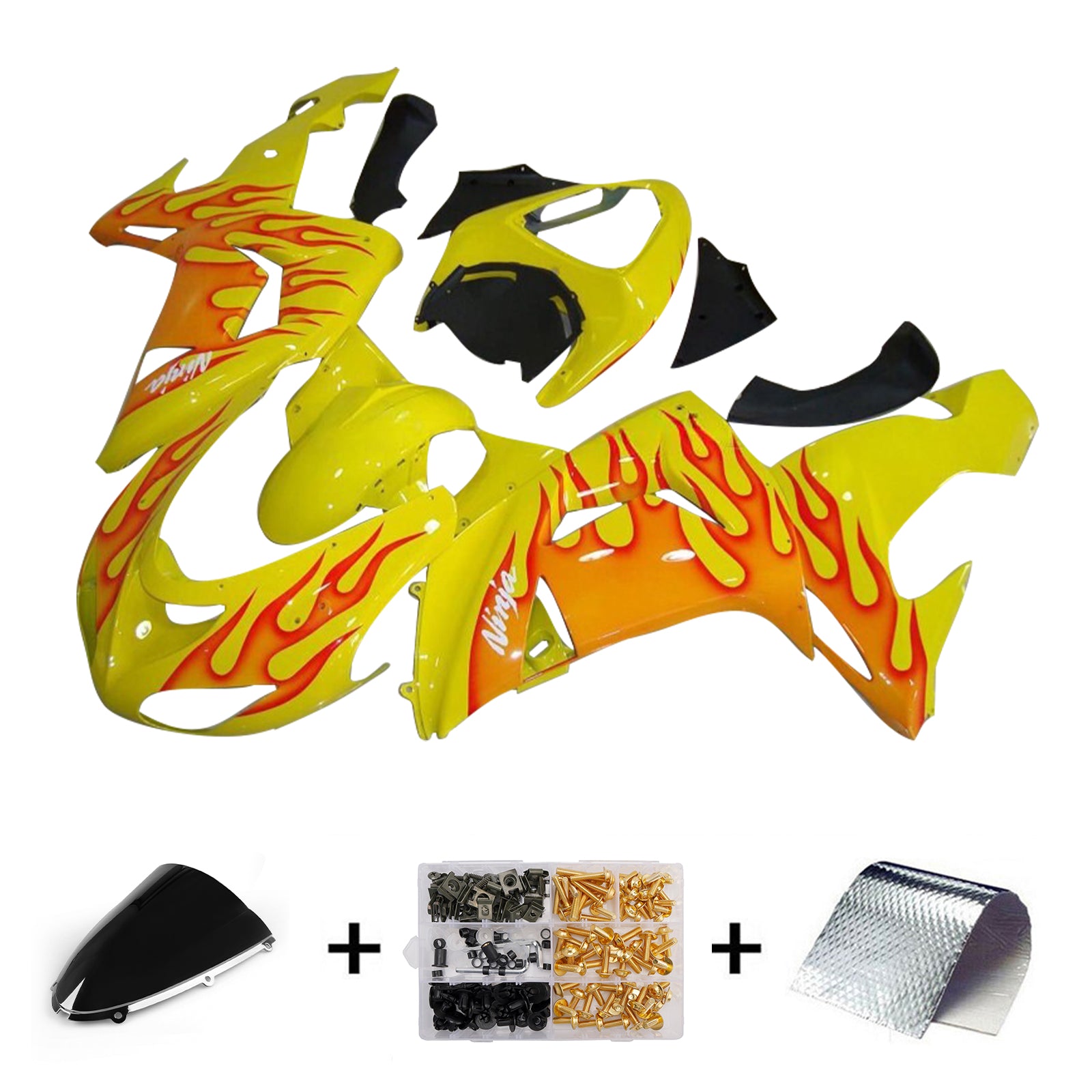 Injection Fairing Kit Bodywork Plastic ABS fit For Kawasaki ZX10R 2006-2007