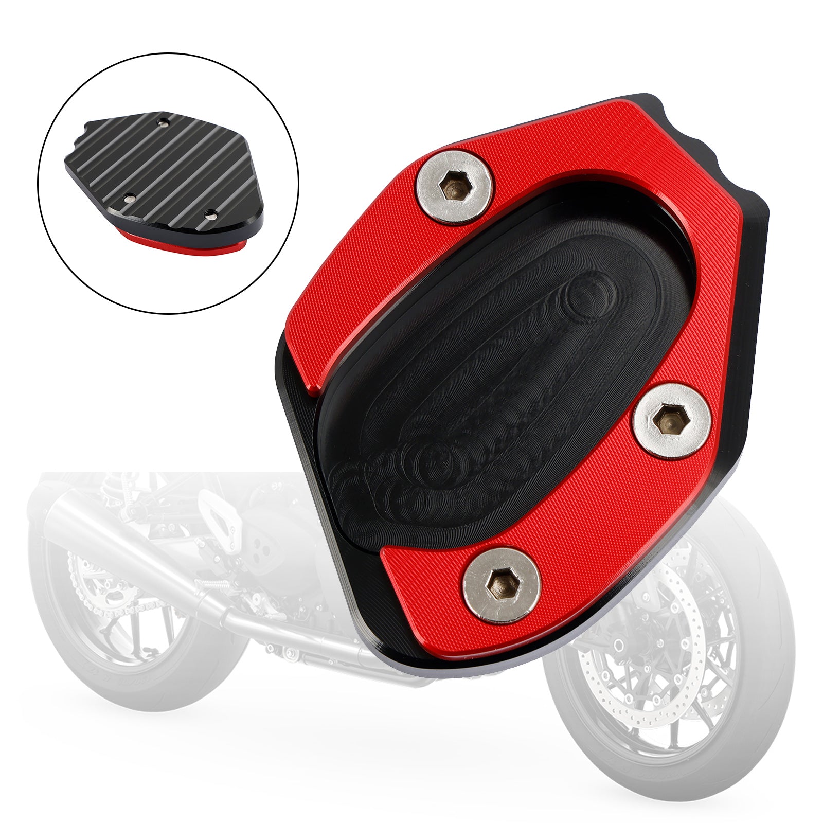 Kickstand Enlarge Plate Pad fit for speed twin 1200 19-21 thruxton 1200/R 16-19