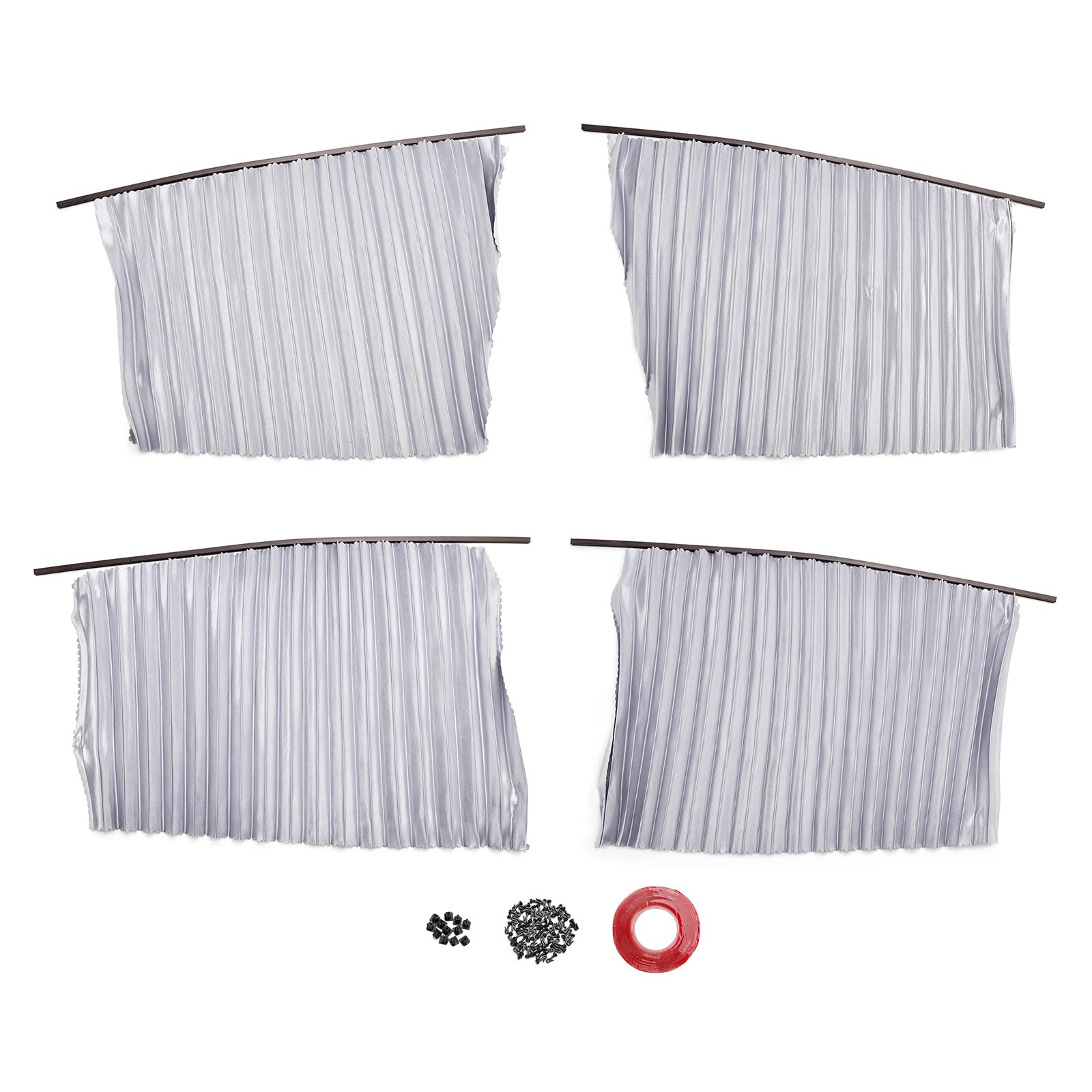 4x Universal Car Side Window Sun Shades Silver For Breast feeding Taking a nap