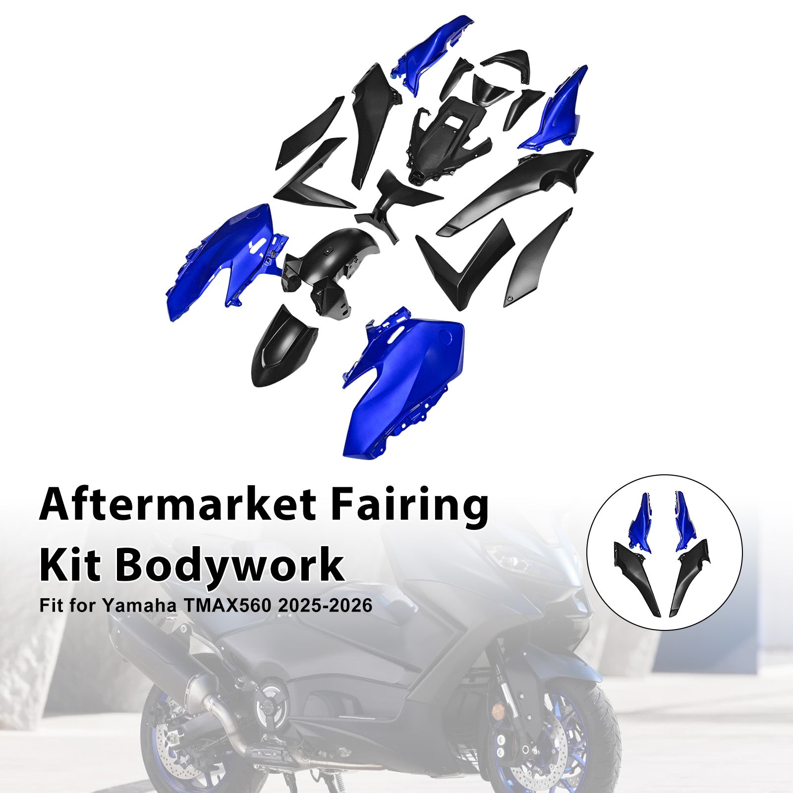 Kit de carénage de carrosserie par injection pour Yamaha TMAX560 2025-2026