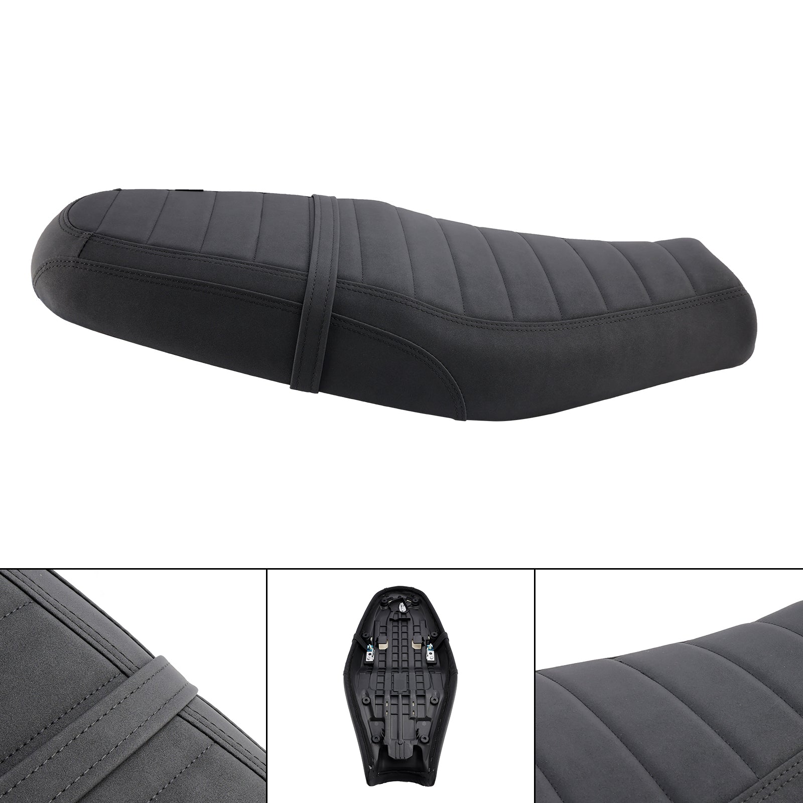 Asiento del pasajero delantero cojín trasero inferior negro para Street Twin Speed ​​Twin BrownS