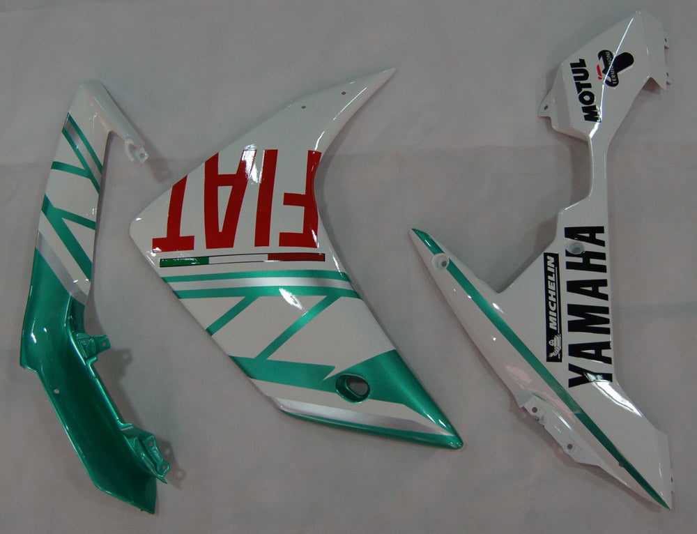 2007-2008 Yamaha YZF-R1 Green Emerald White FIAT Racing Fairings Generic