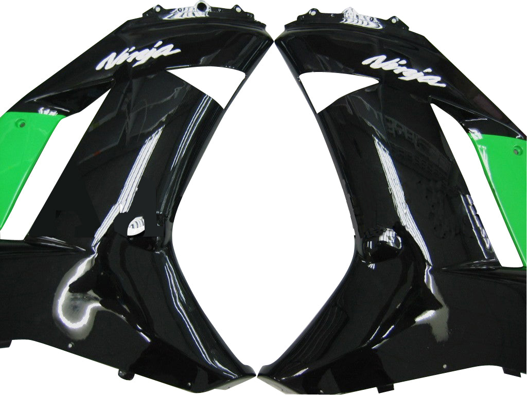 2007-2008 Kawasaki ZX6R ZX636 Carénages Vert Noir Ninja ZX6R Racing Générique