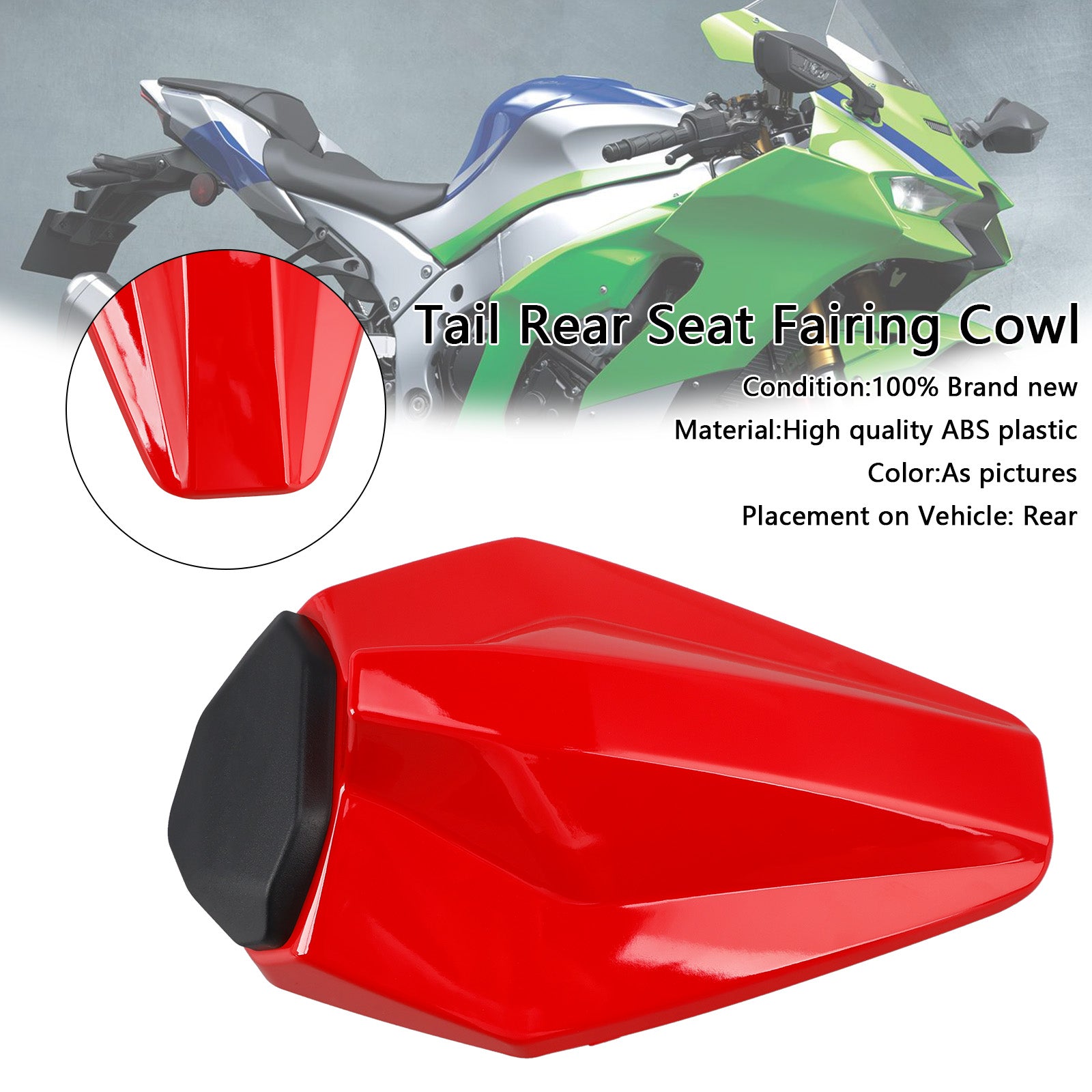 Capot de carénage de siège arrière de queue de course Kawasaki ZX10R ZX-10R 2016-2025