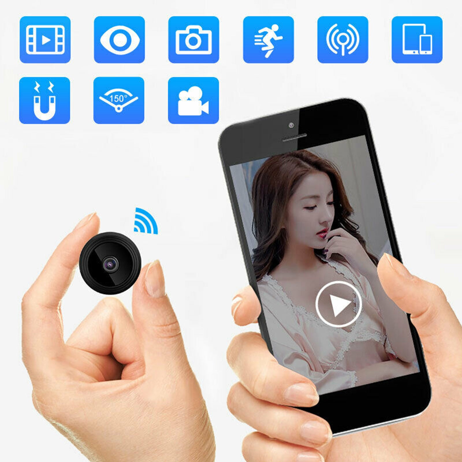 Mini Camera Wireless Wifi IP Home Security DVR Night Vision HD 1080P