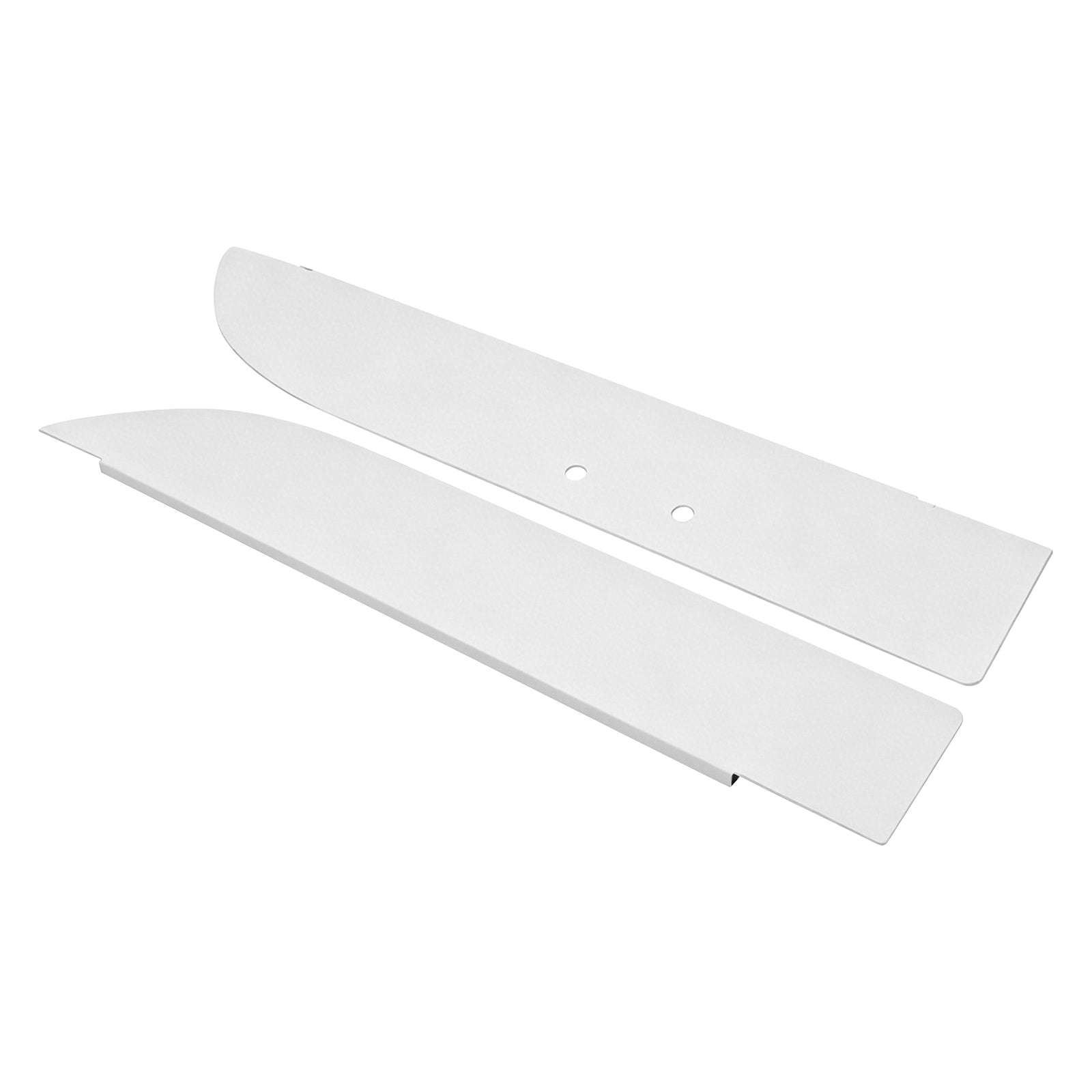 Pair 6" Chopped Window Trim Stainless Steel Chop Tops for Peterbilt 567/579