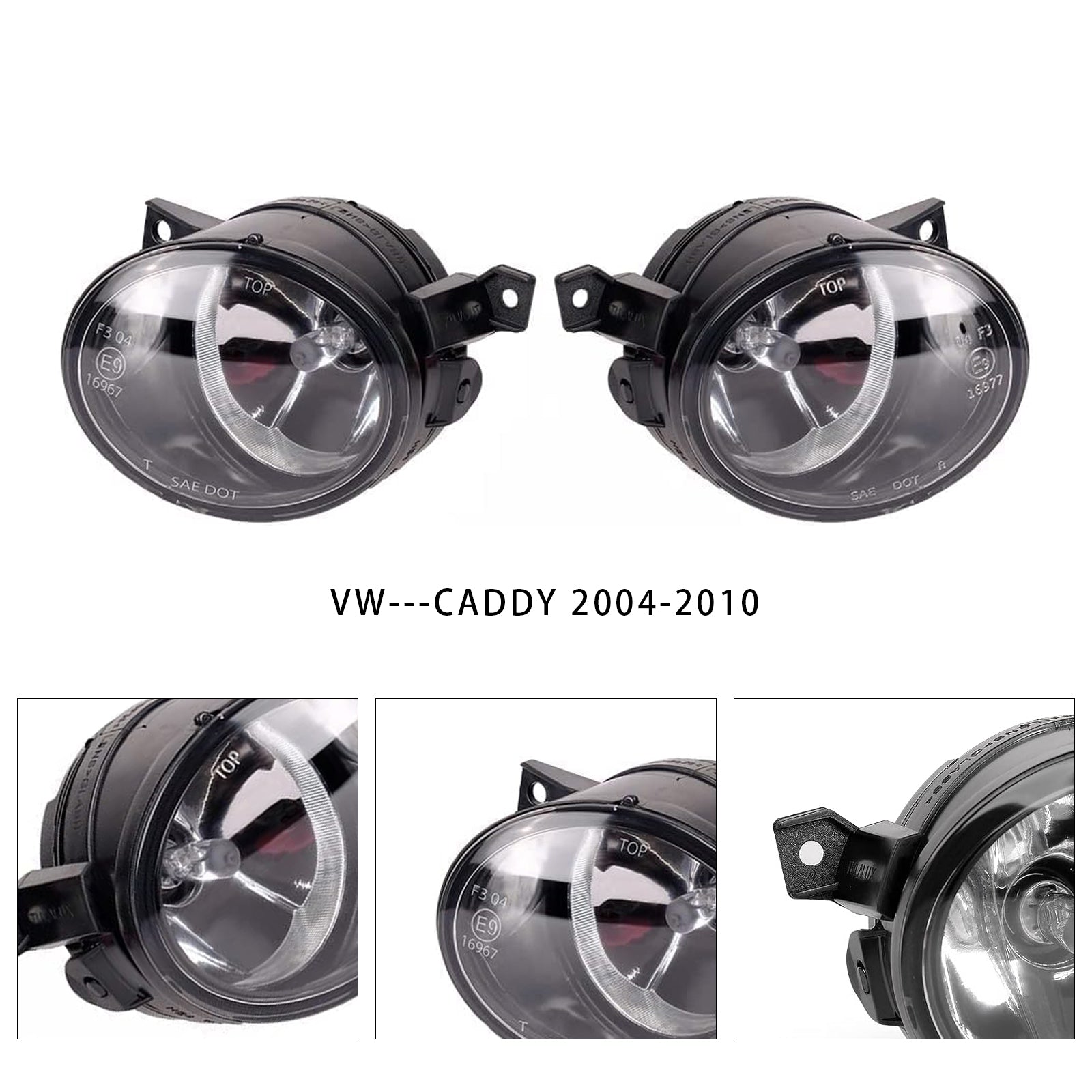Pair Front Fog Light Lamps For Volkswagen GOLF MK5 GTI Version 2004-2009