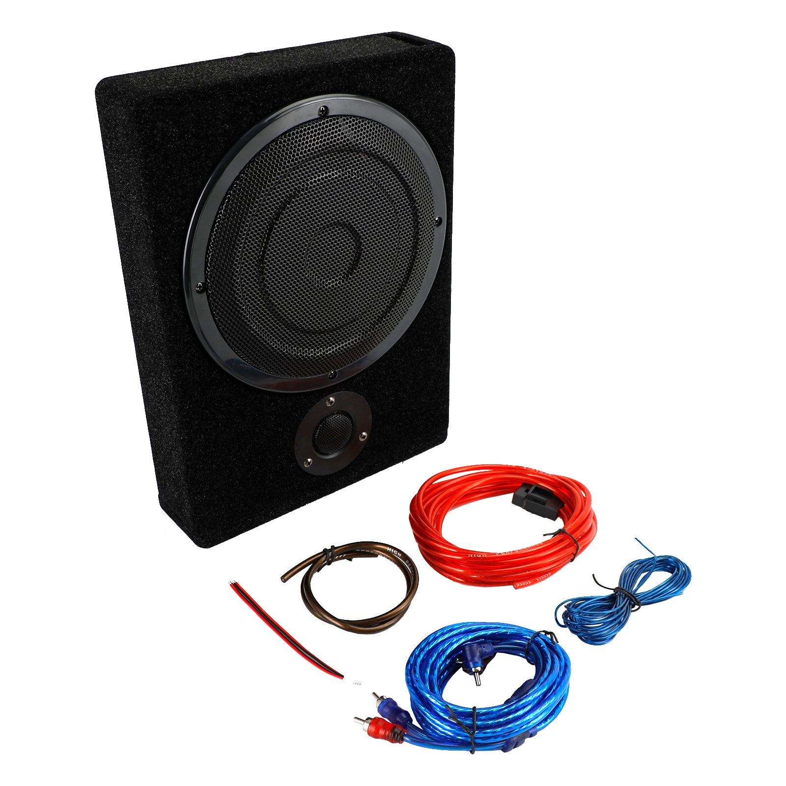 8" 600W Car Subwoofer Under-Seat Amplifier Speaker Audio Sub Woofer Slim Box US