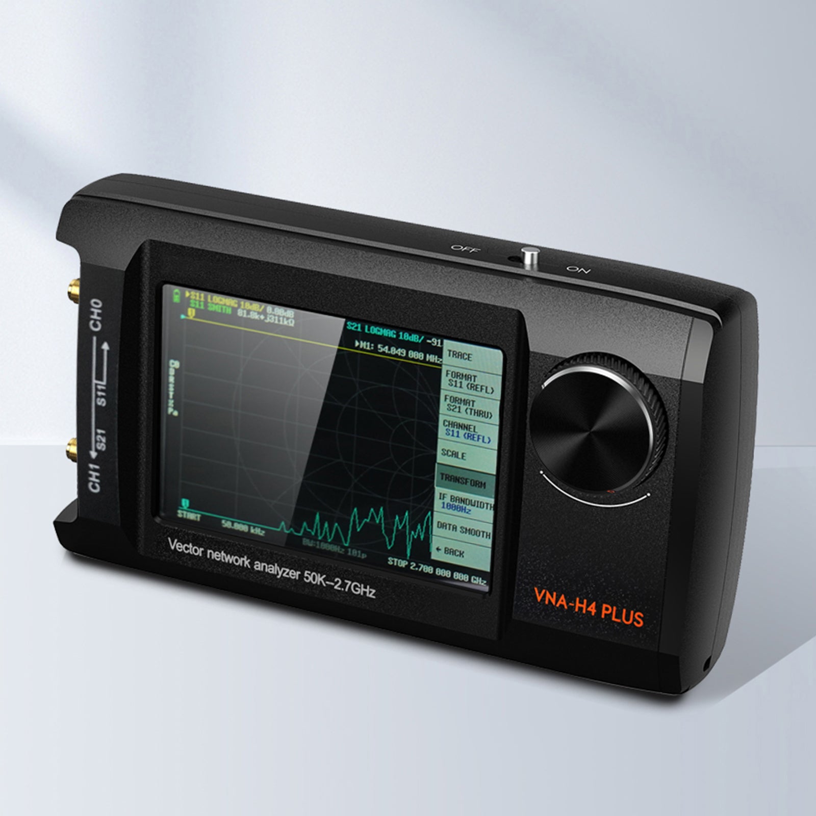 4 inch verbeterde NanoVNA Plus 50 kHz-2,7 GHz draagbare vectornetwerkanalysator