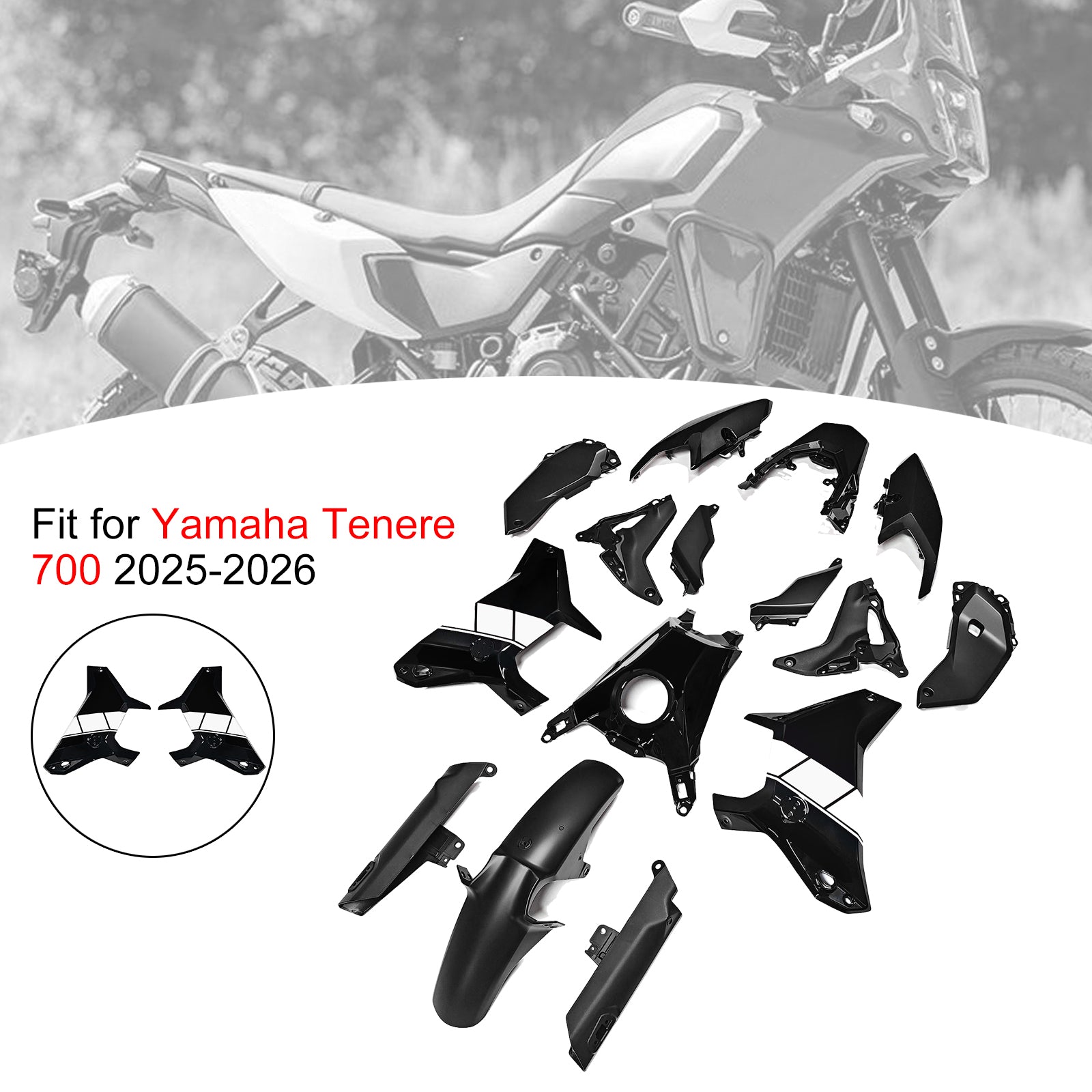 Injection Bodywork Fairing Kit for Yamaha Tenere 700 T700S 2025-2026
