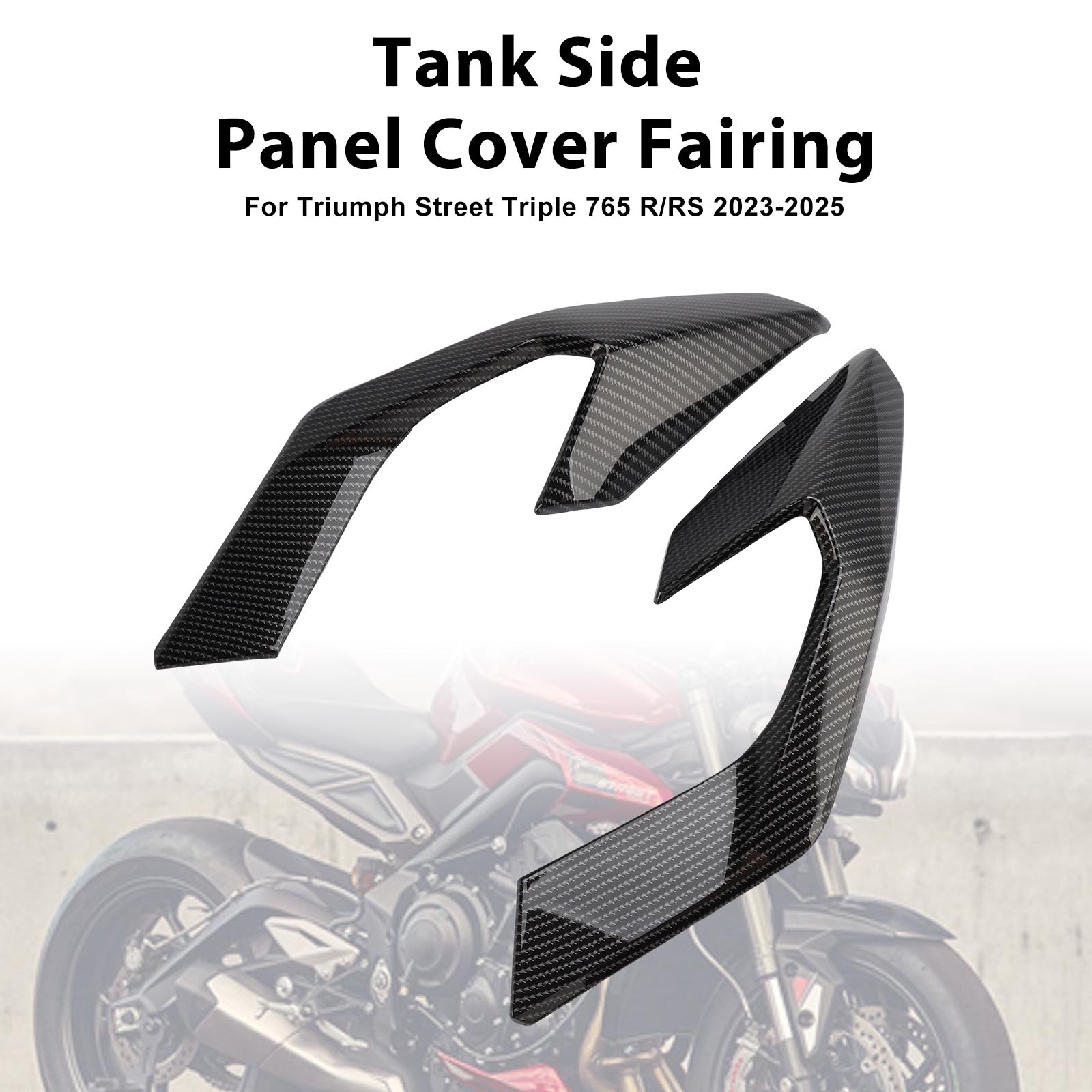 2023-2025 Street Triple 765 R/RS Carénage du panneau de couverture latérale du réservoir