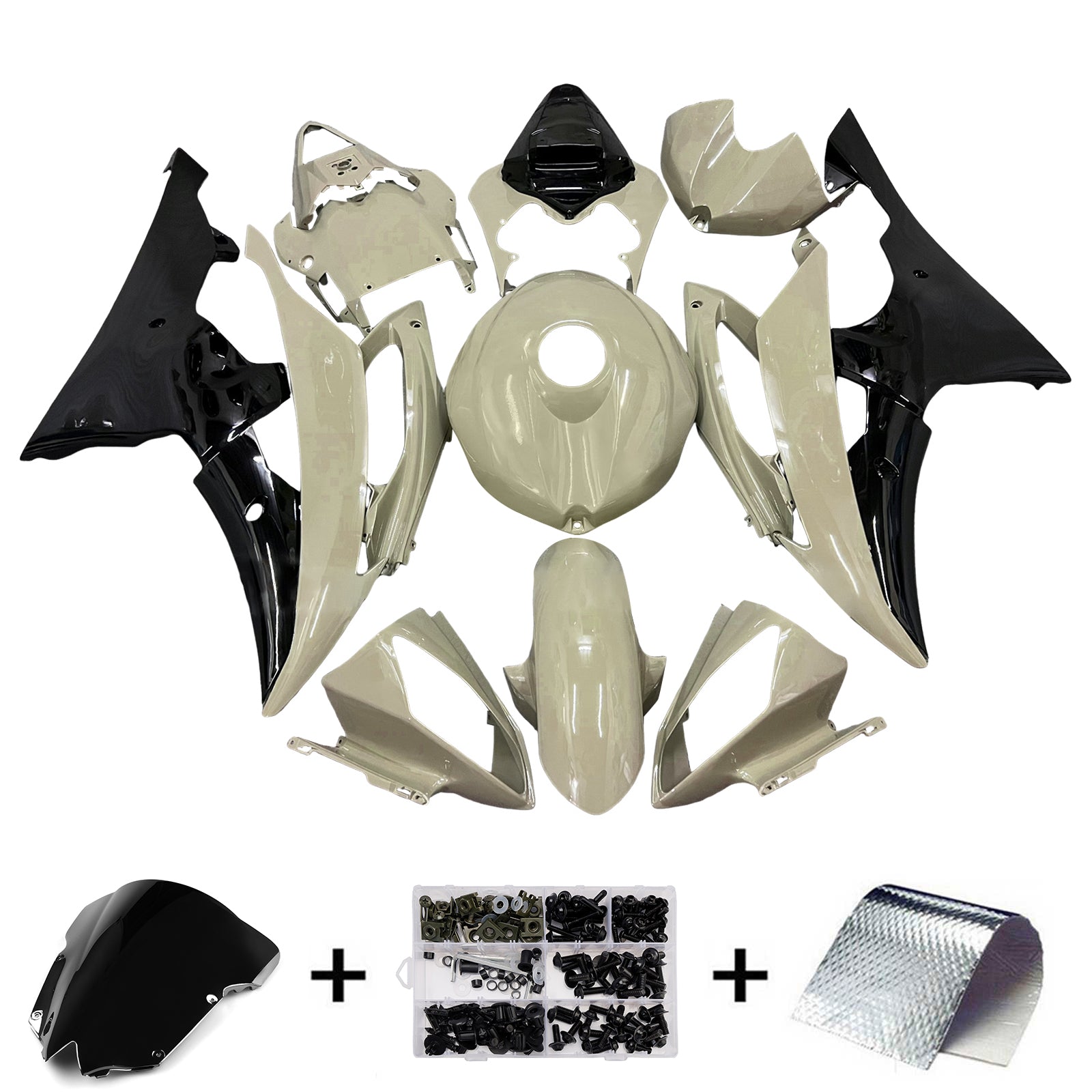 Kit de carénage d'injection carrosserie plastique ABS pour Yamaha YZFR6 YZF-R6 2008-2016
