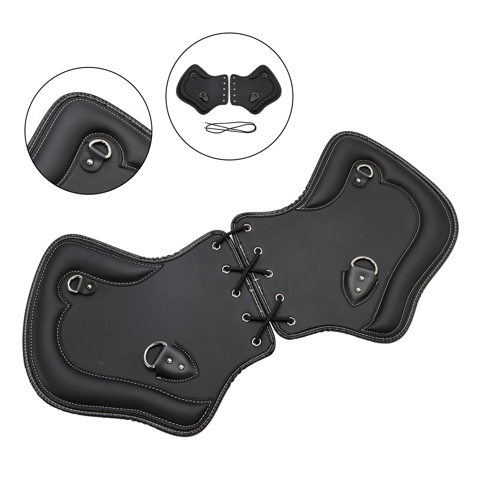 1985-2017 Touring-, Softail-, Dyna- of Sportster-fietsenpaar Cnc-hitteschildzadelbeschermer Zwartbruin