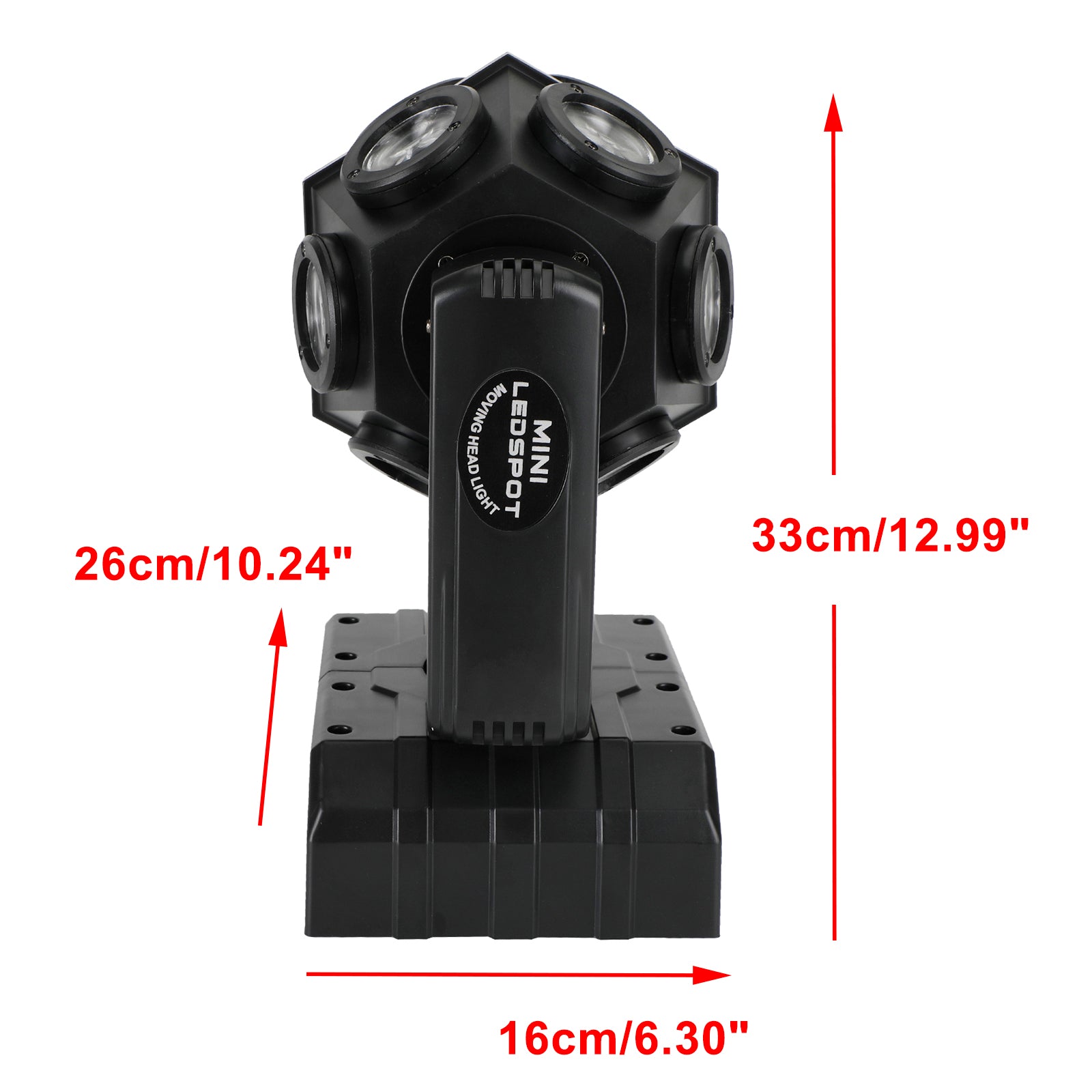 200W Moving Head 12 LED Roterande Beam Scenljus RGBW DJ Disco Party DMX UK