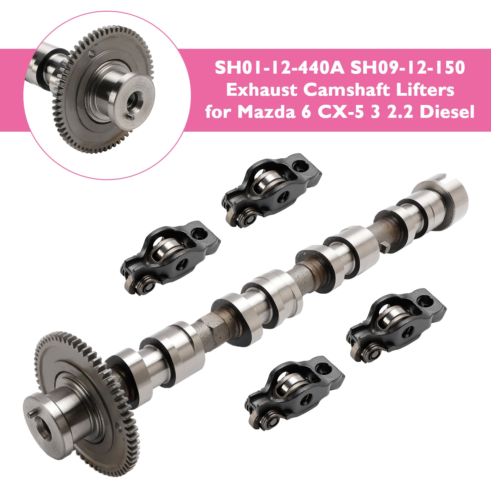 2012-2017 Mazda 3 BM BN 2.2 D Exhaust Camshaft Lifters SH01-12-440A SH09-12-150