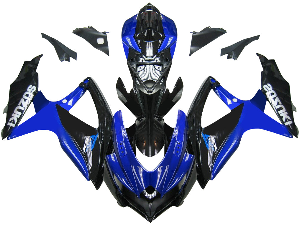 2008-2010 Suzuki GSXR 600 750 Blue Black GSXR Racing Fairings Generic