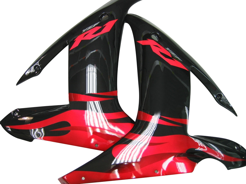 2002-2003 Yamaha YZF-R1 Black Red Tribal Racing Fairings Generic