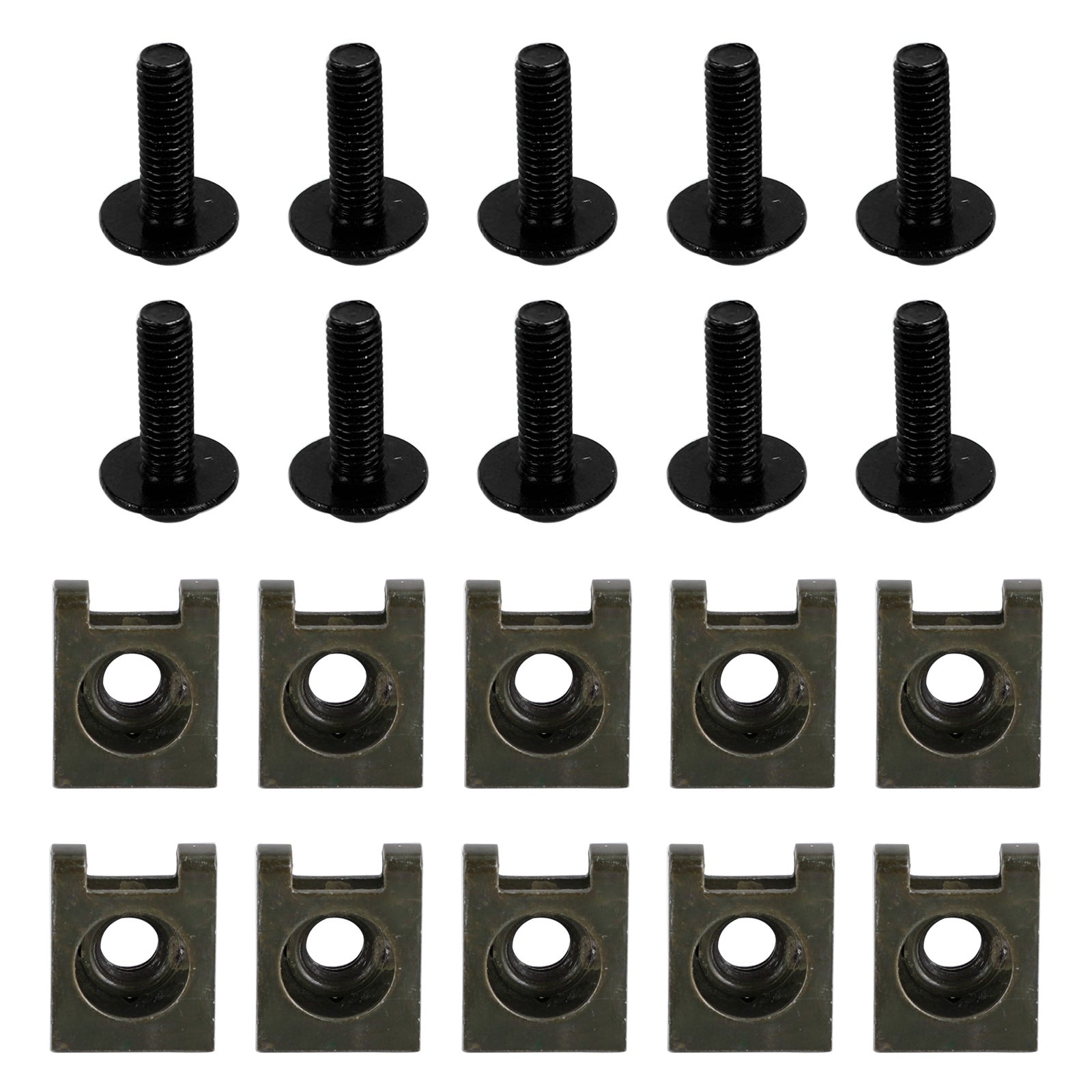 Motorcycle Aluminium Kuipscherm M6x20mm Schroefbouten Clips kit AANTAL 10