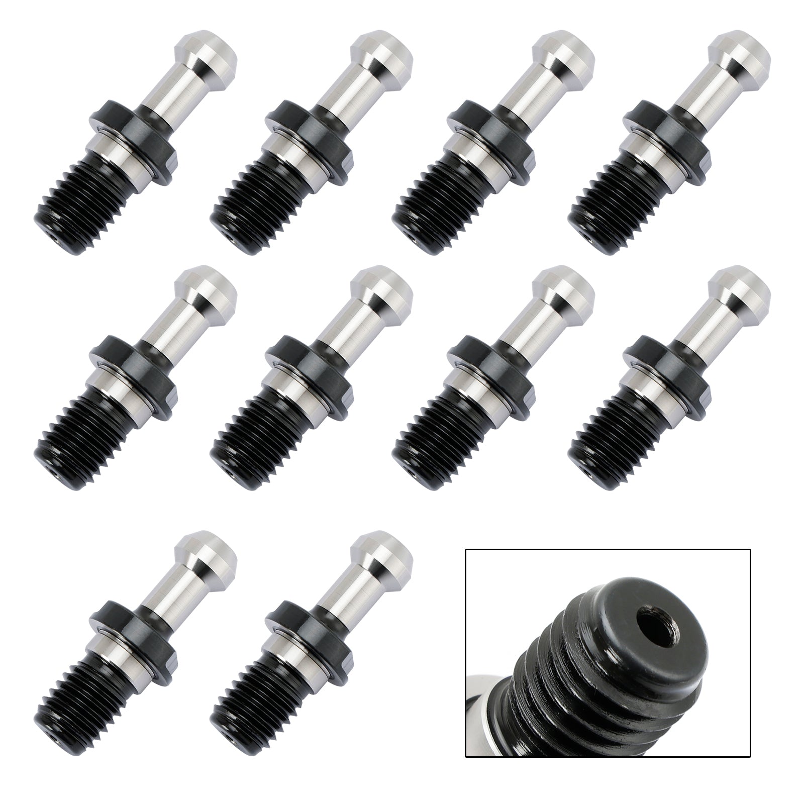 10Pcs CAT40 45° 0.589" Degree Pull Stud Retention Knob Fits HAAS CAT CNC Silver