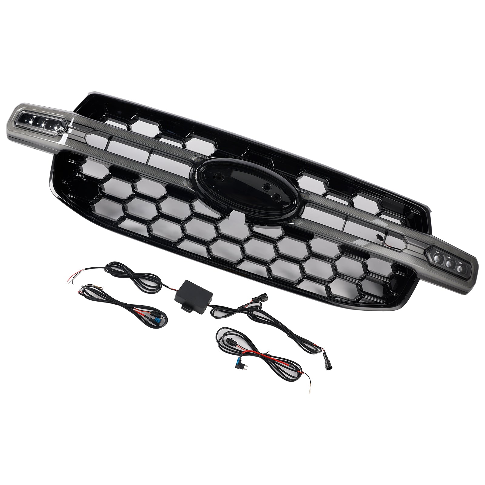 Grille de pare-chocs avant Fit Ford Ranger Everest Next Gen Wildtrak 2023-2024 (avec LED blanche)